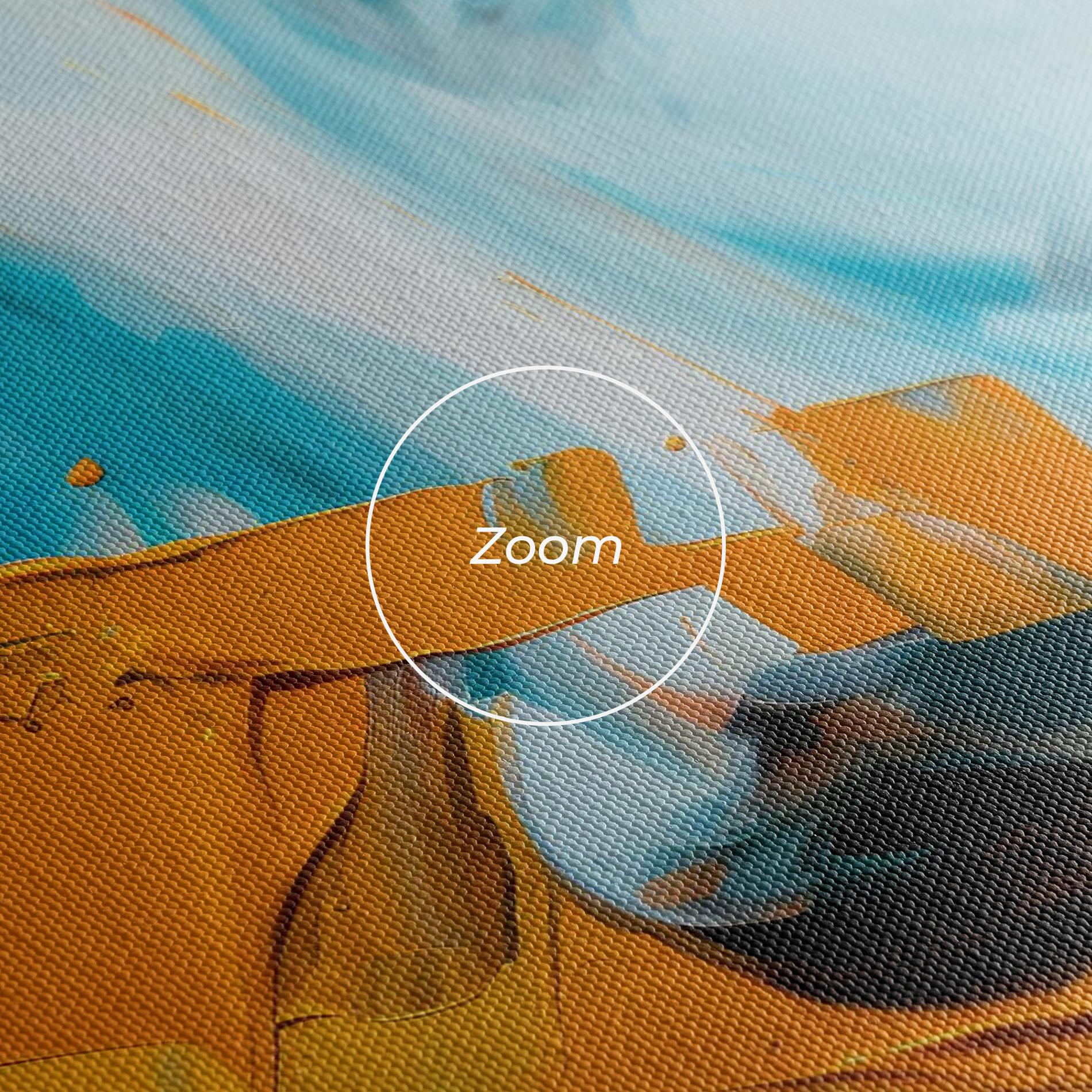 Tablou Canvas Orange Paint Portrait mockup 3