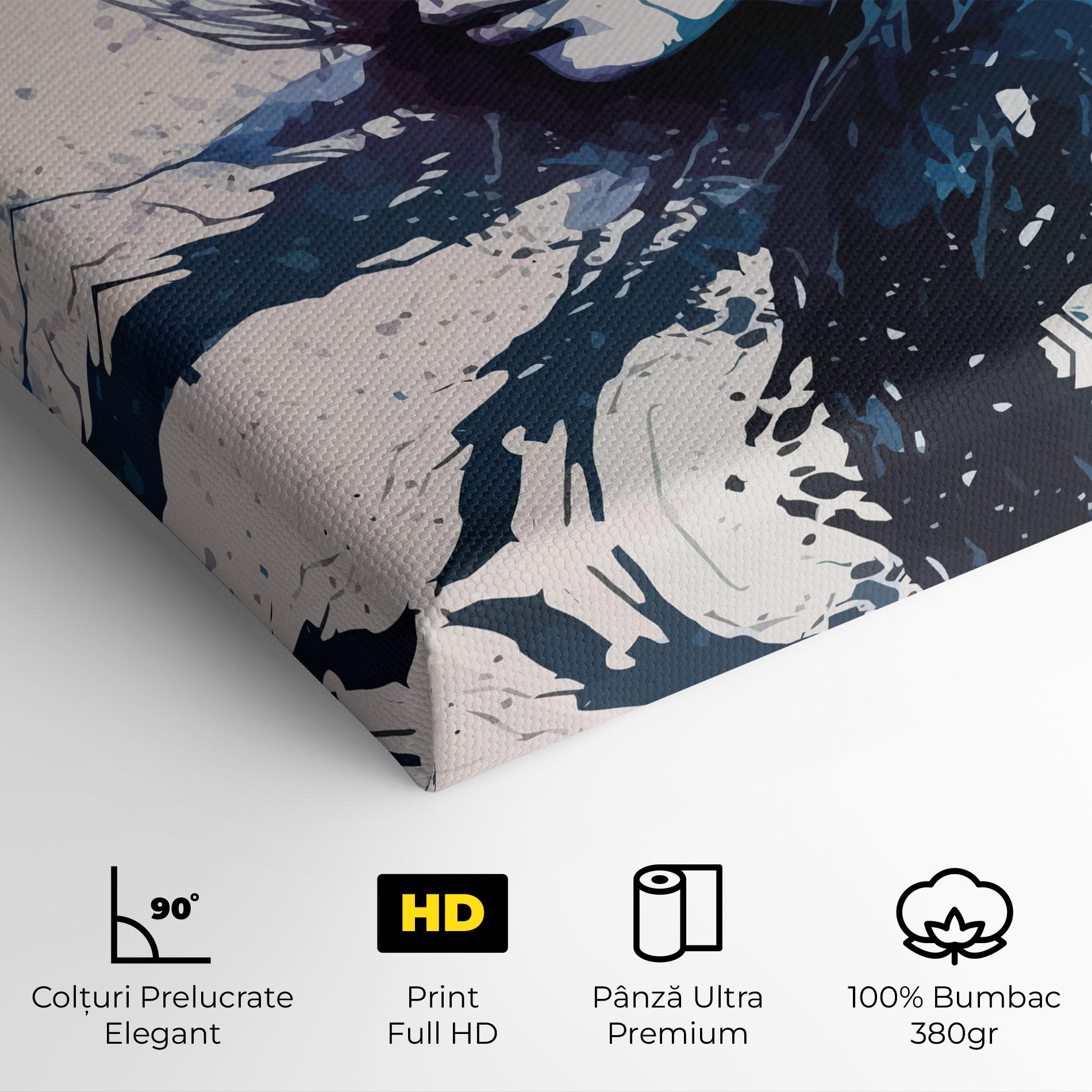 Tablou Canvas Blue Hair Portrait mockup 4