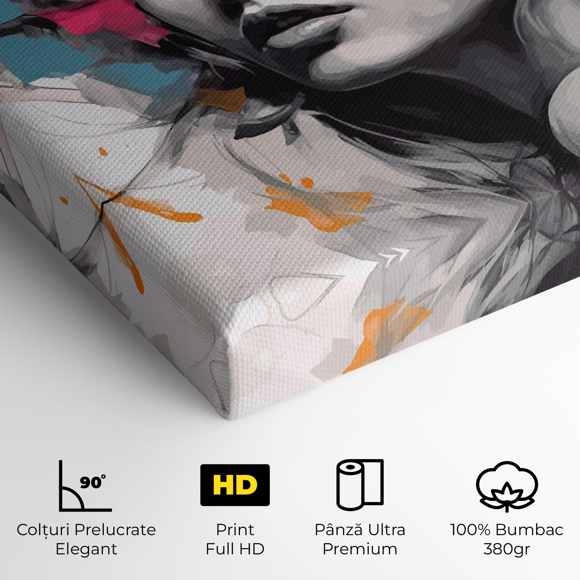 Tablou Canvas Colorful Flower Portrait mockup 4