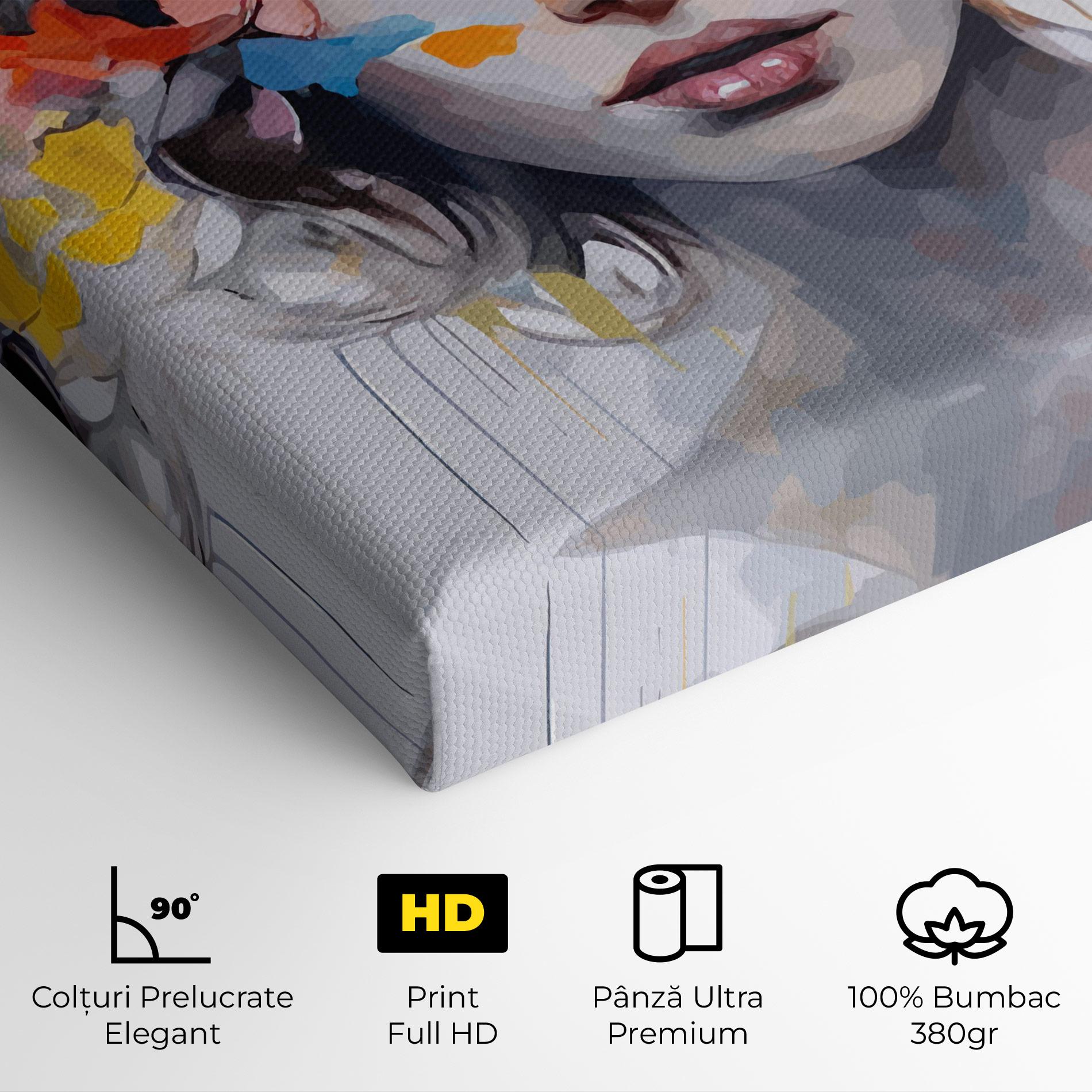 Tablou Canvas Colorful Hair Portrait mockup 4