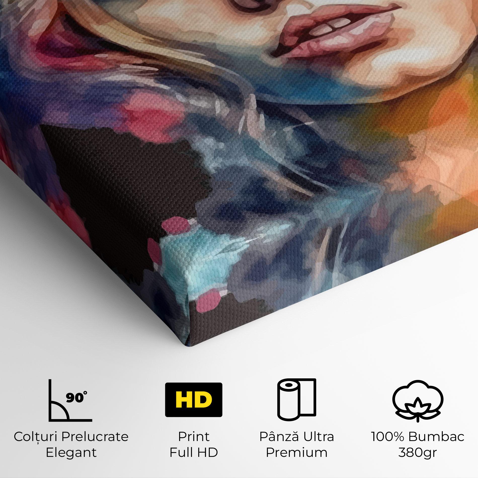 Tablou Canvas Hat Portrait Girl mockup 4