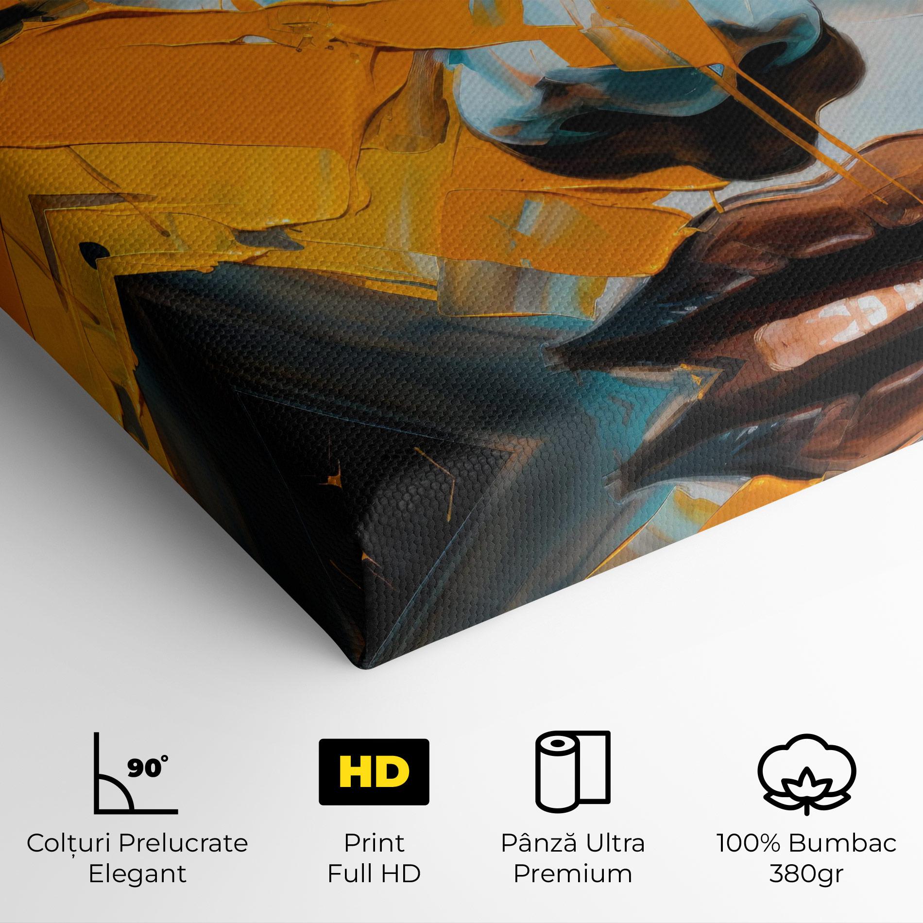 Tablou Canvas Orange Paint Portrait mockup 4