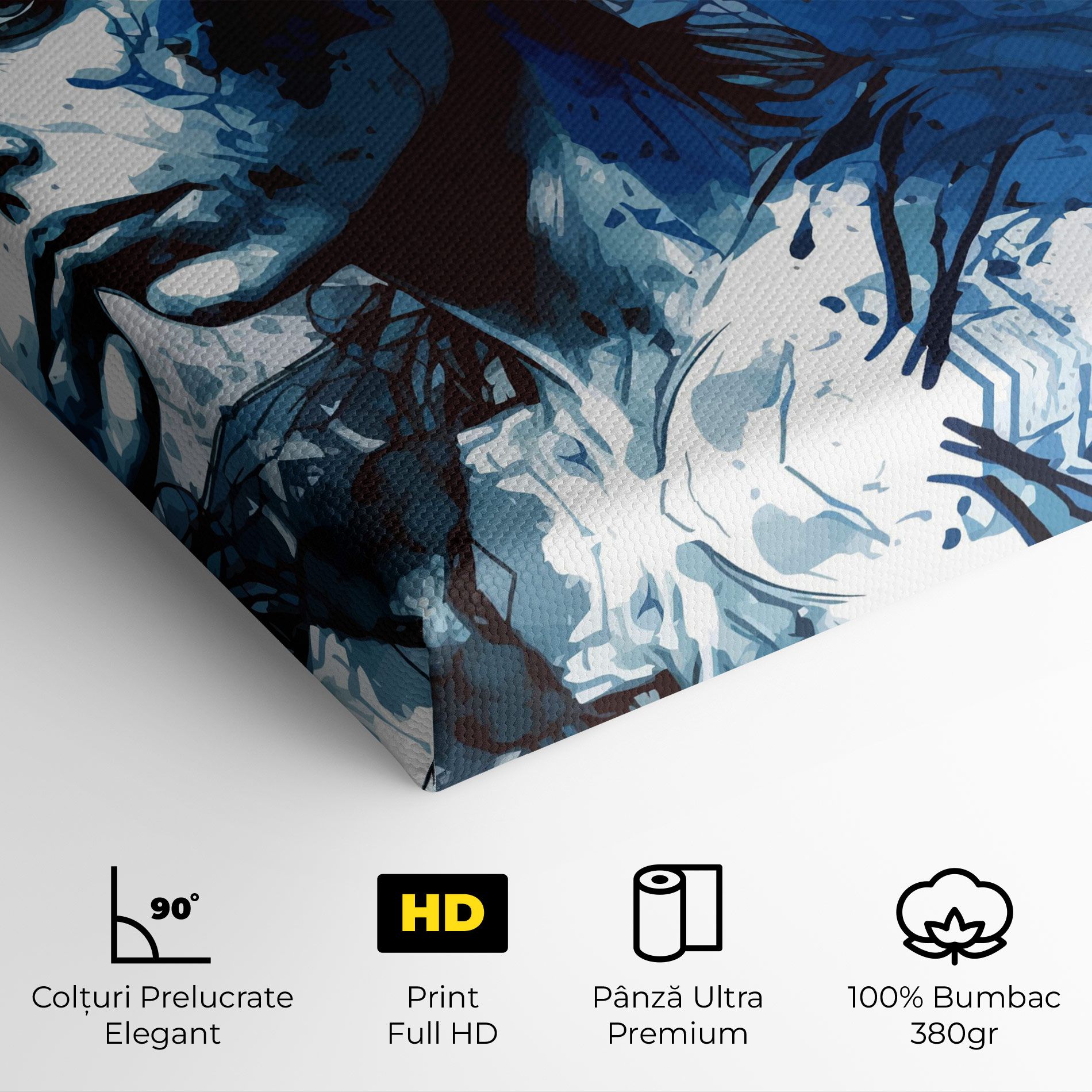 Portrait Blue Woman mockup 4