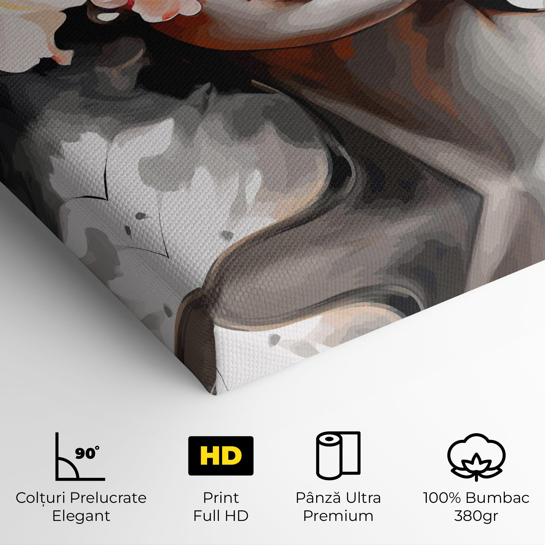 Tablou Canvas Yellow Flower Portrait mockup 4