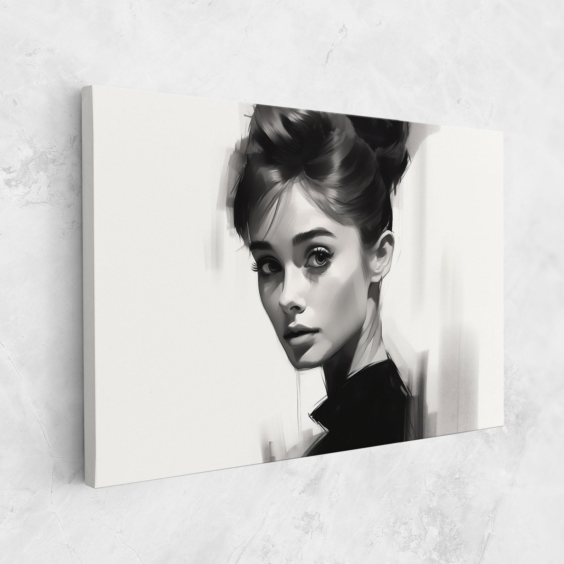 Tablou Canvas Hepburn Portrait mockup 1