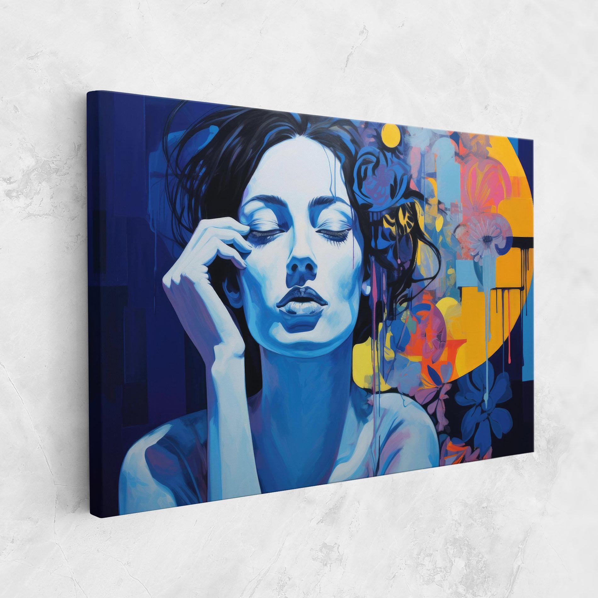 Tablou Canvas Photographic Blue Image mockup 1