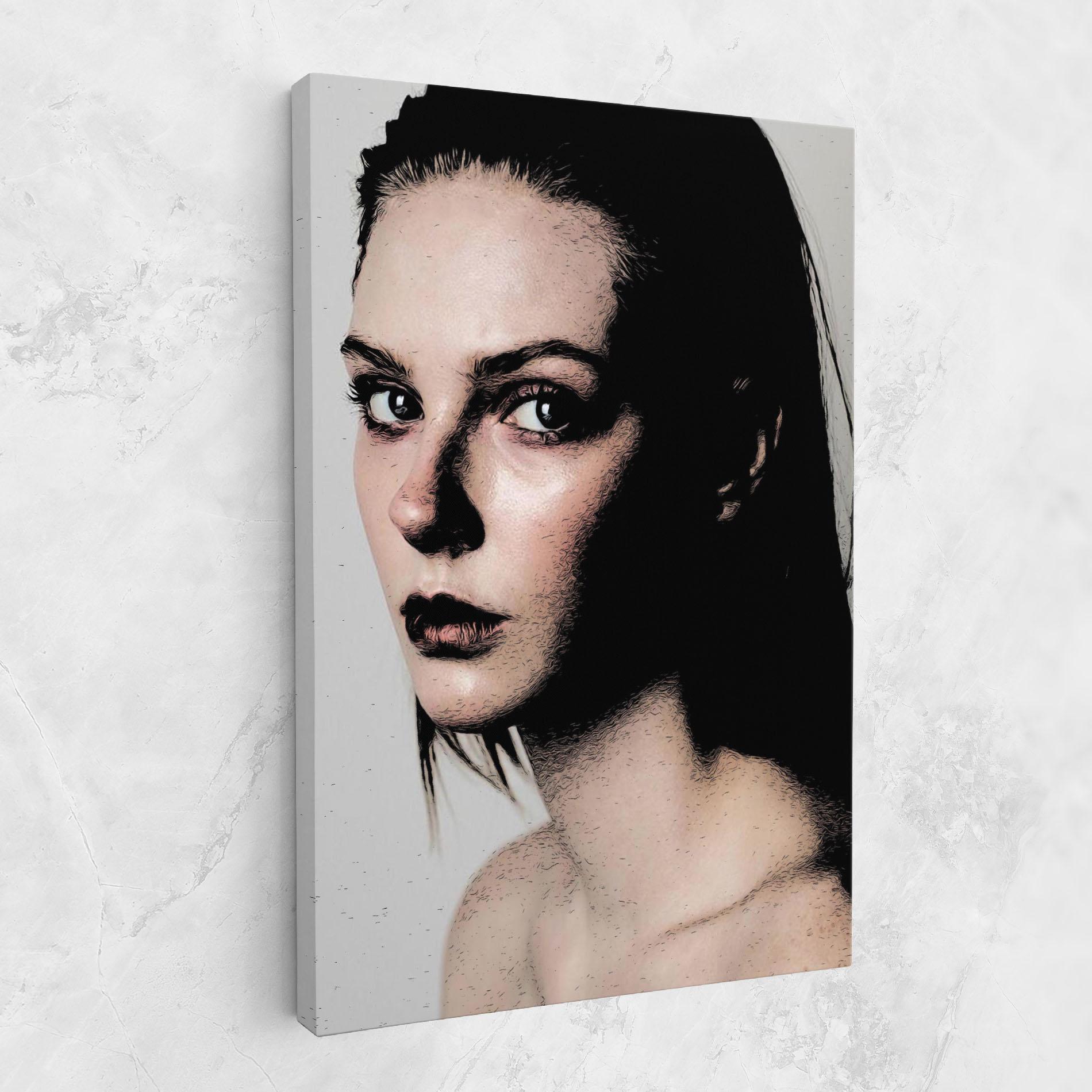 Tablou Canvas Big Eyes Portrait mockup 1