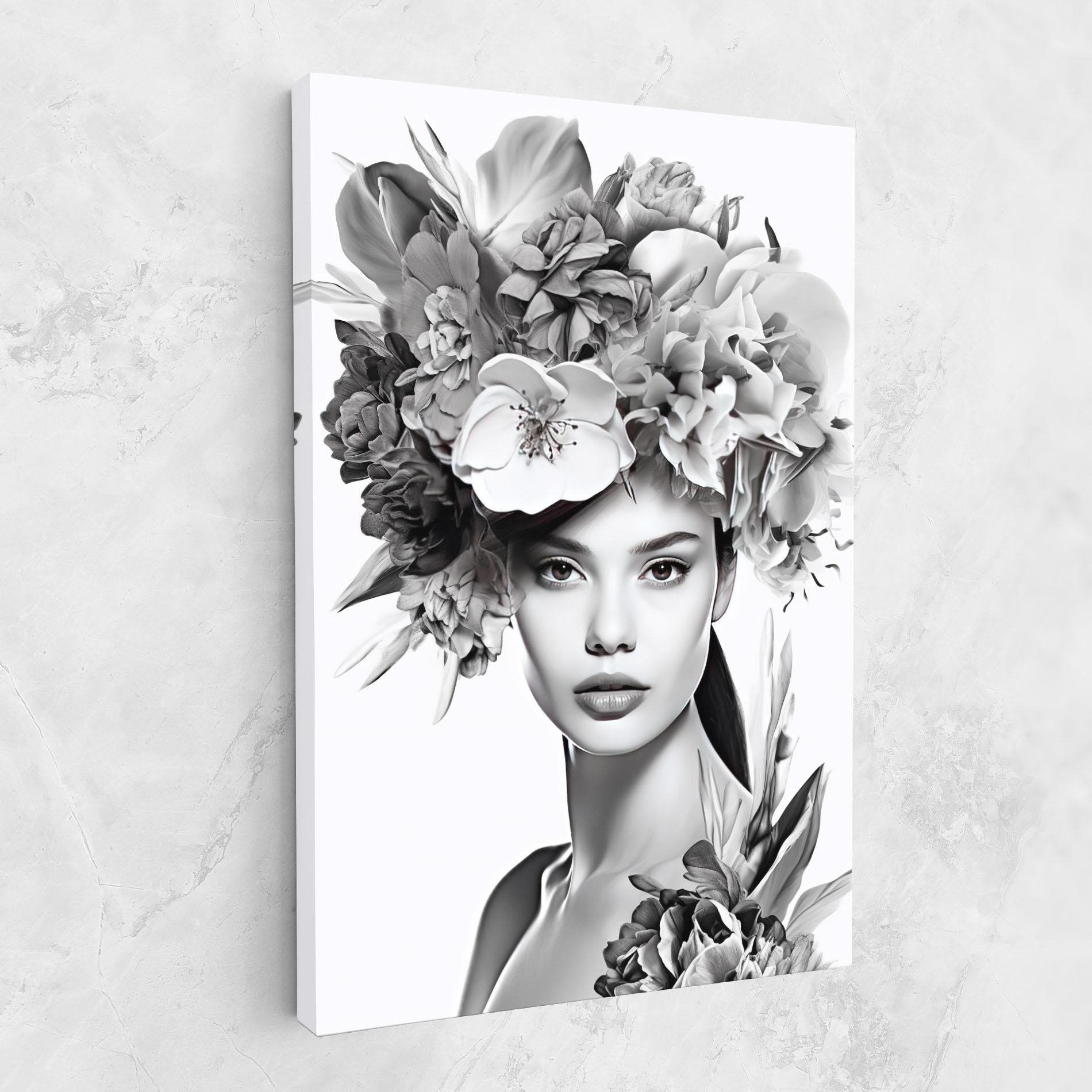Tablou Canvas Flower Crown Woman mockup 1