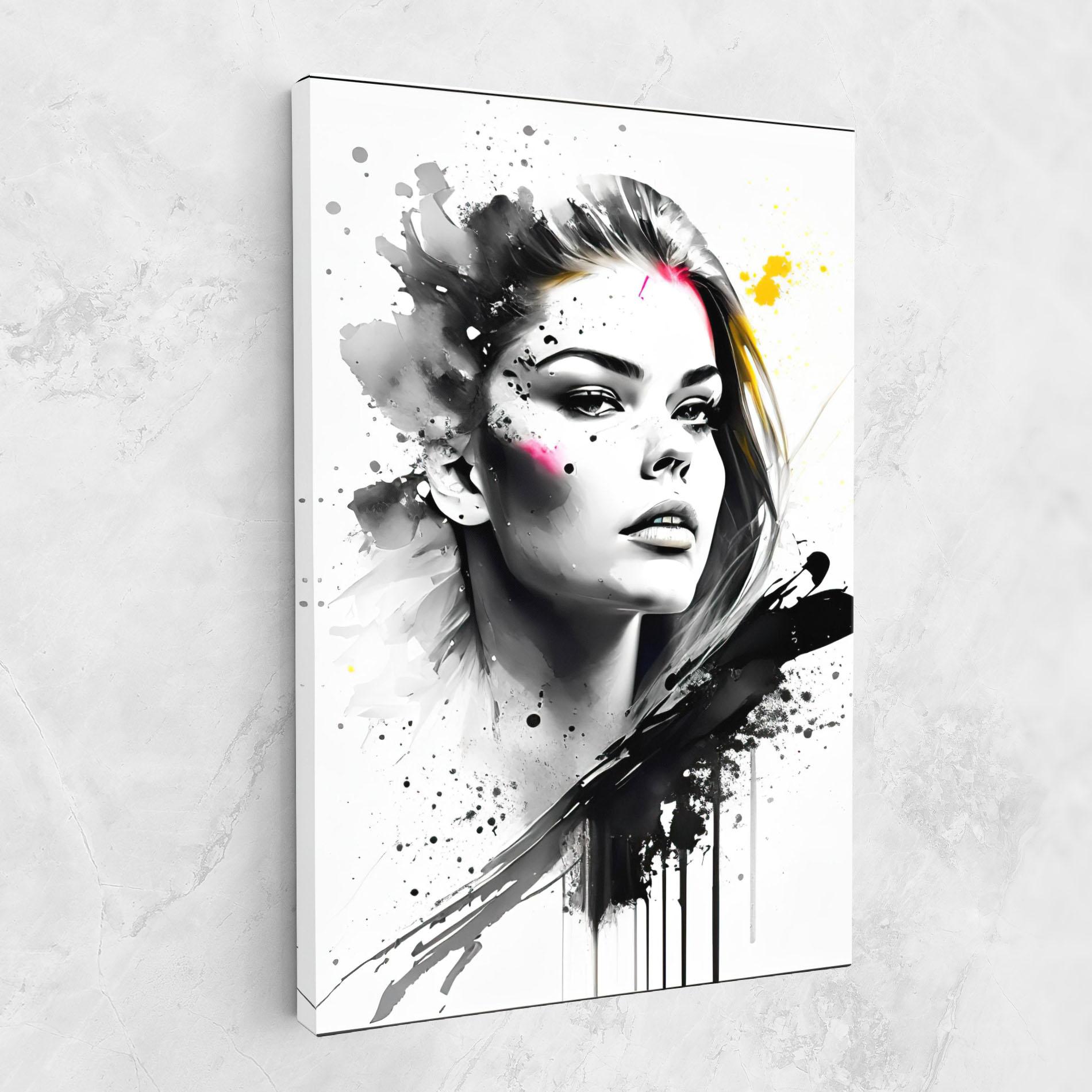 Tablou Canvas Ink Splash Portrait mockup 1