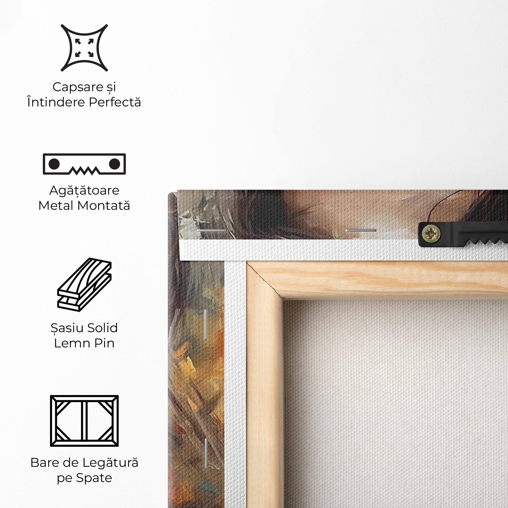 Tablou Canvas Closeup Impasto Portrait mockup 5