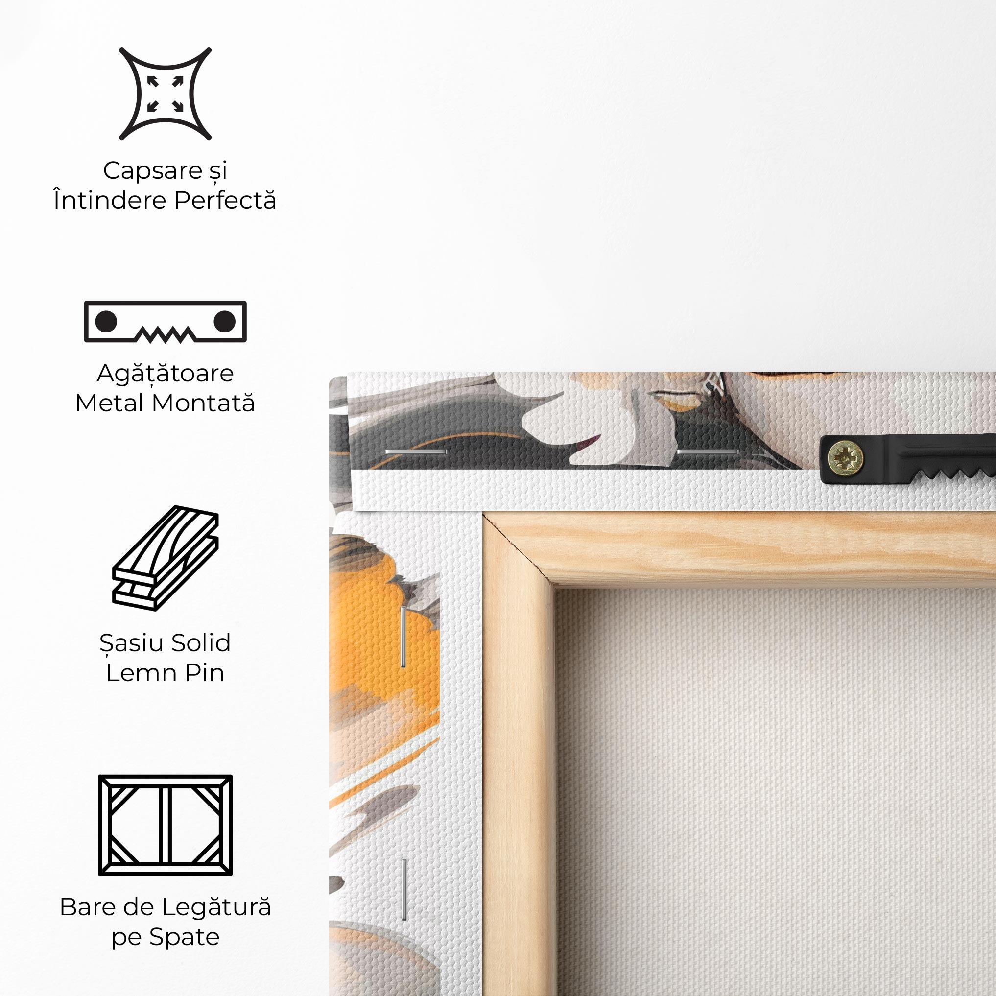 Tablou Canvas Yellow Flower Portrait mockup 5