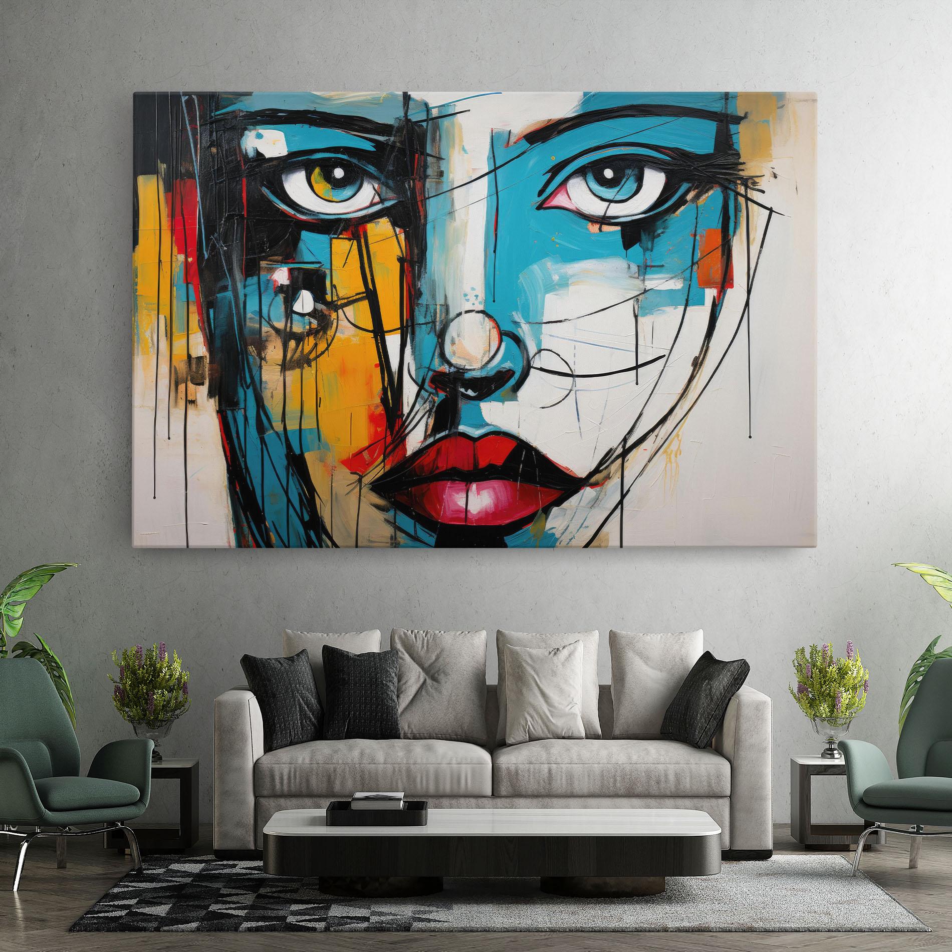 Tablou Canvas Abstract Drawing Portret mockup 7