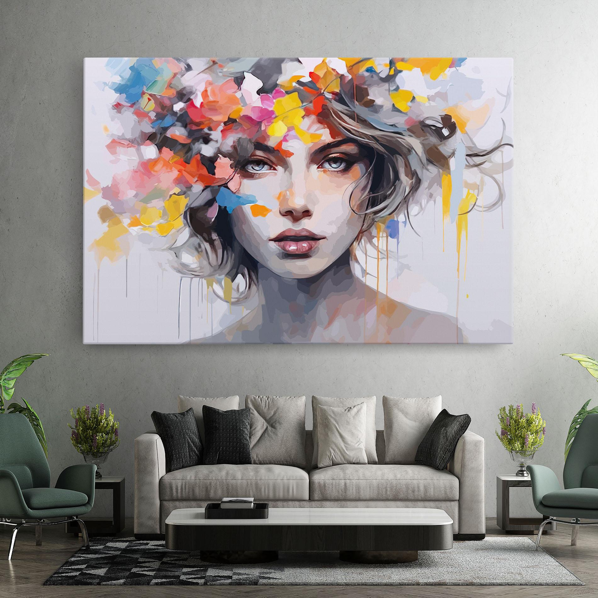 Tablou Canvas Colorful Hair Portrait mockup 7