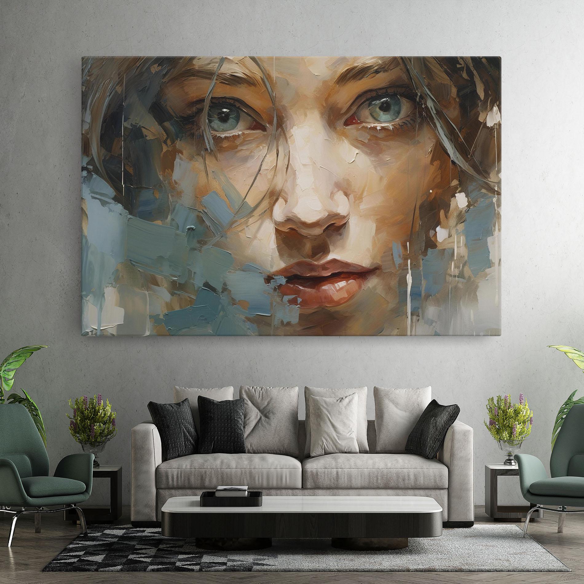 Tablou Canvas Expressive Portrait mockup 7
