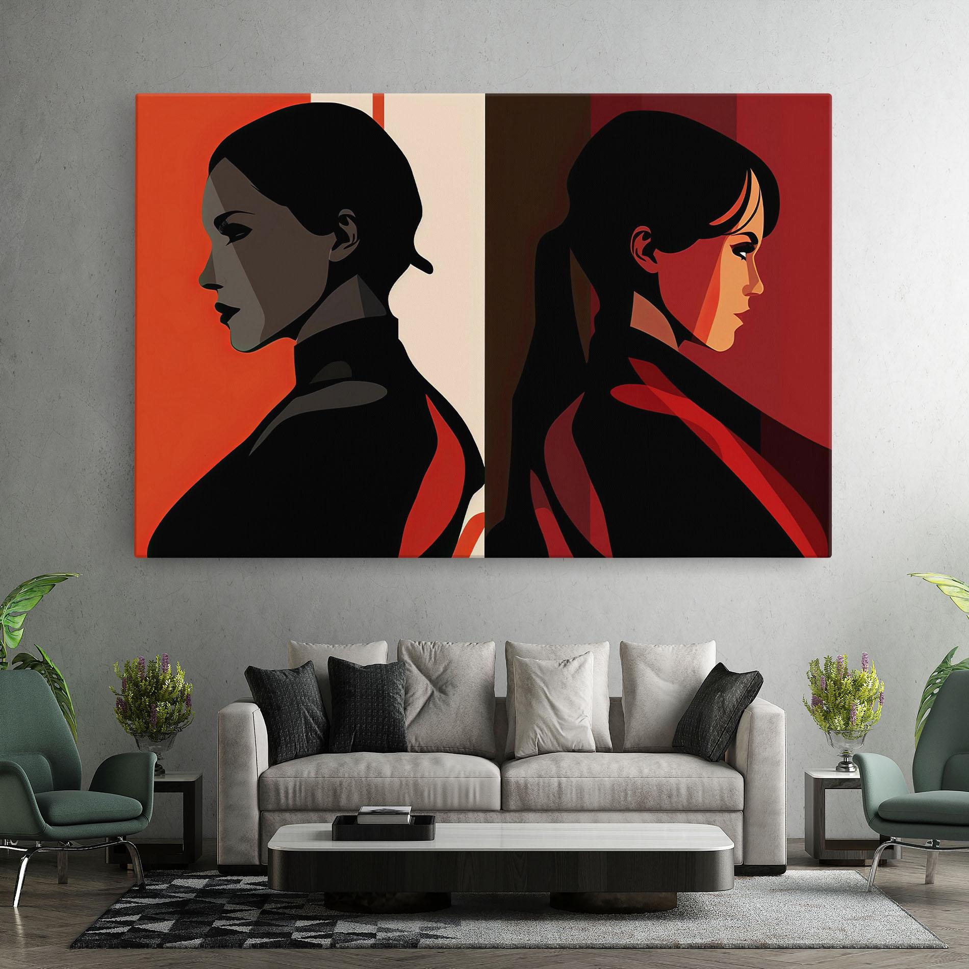 Tablou Canvas Graphical Portrait mockup 7