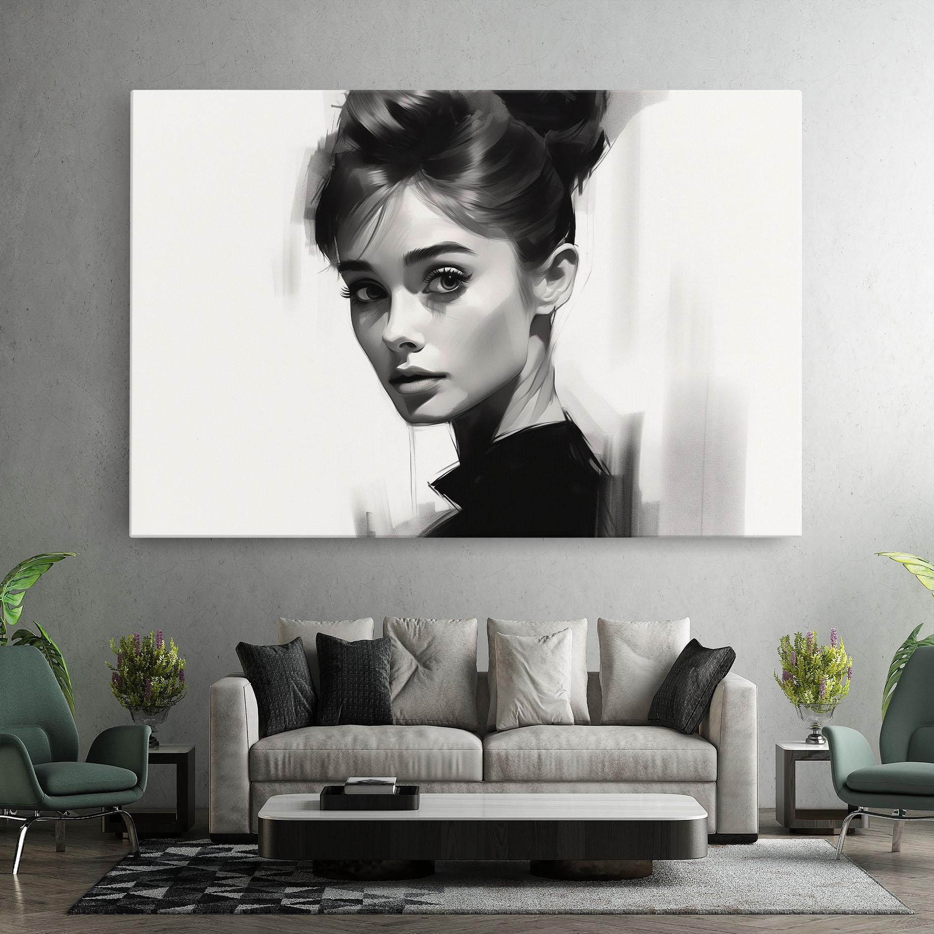 Tablou Canvas Hepburn Portrait mockup 7