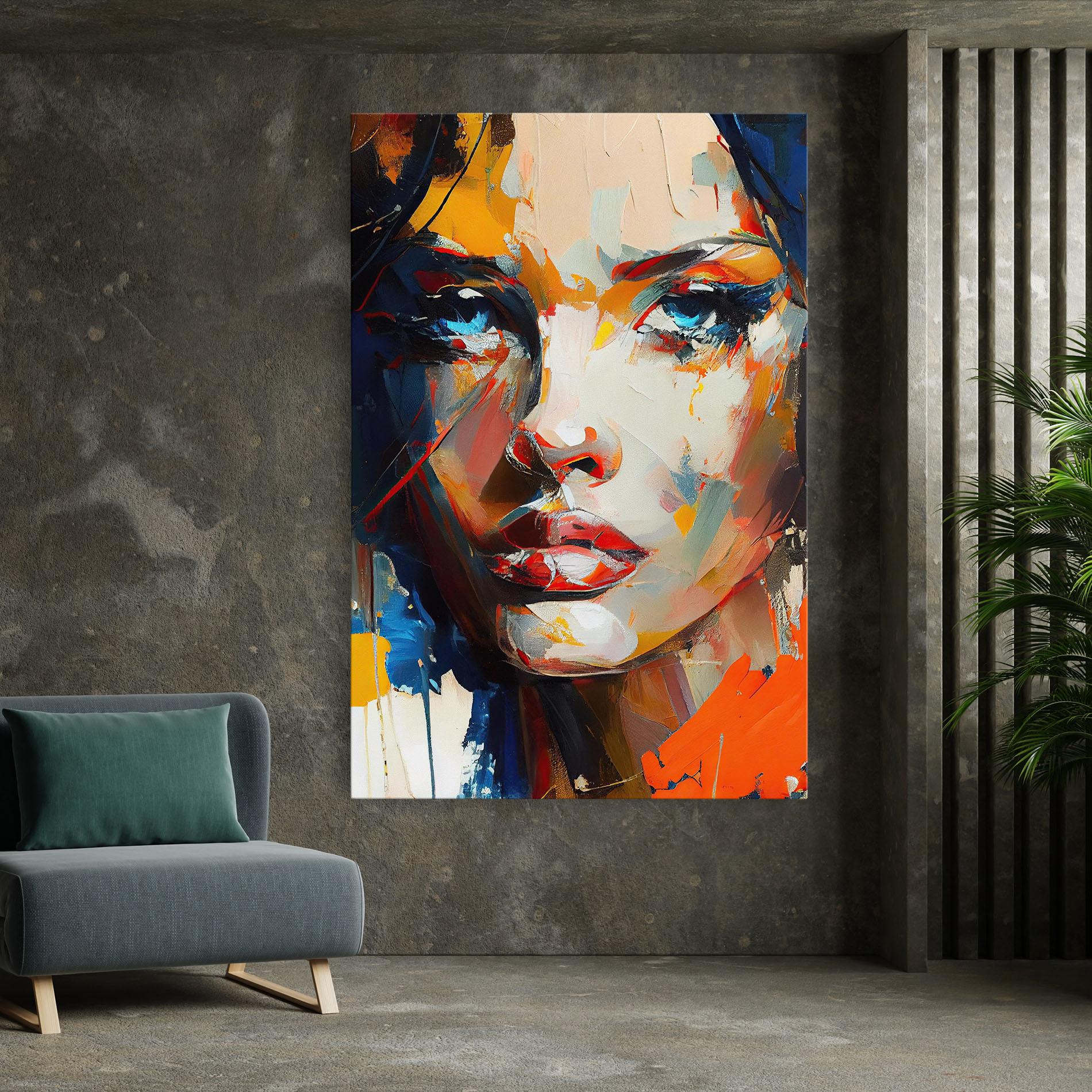 Tablou Canvas Beautiful Brunette Woman mockup 7