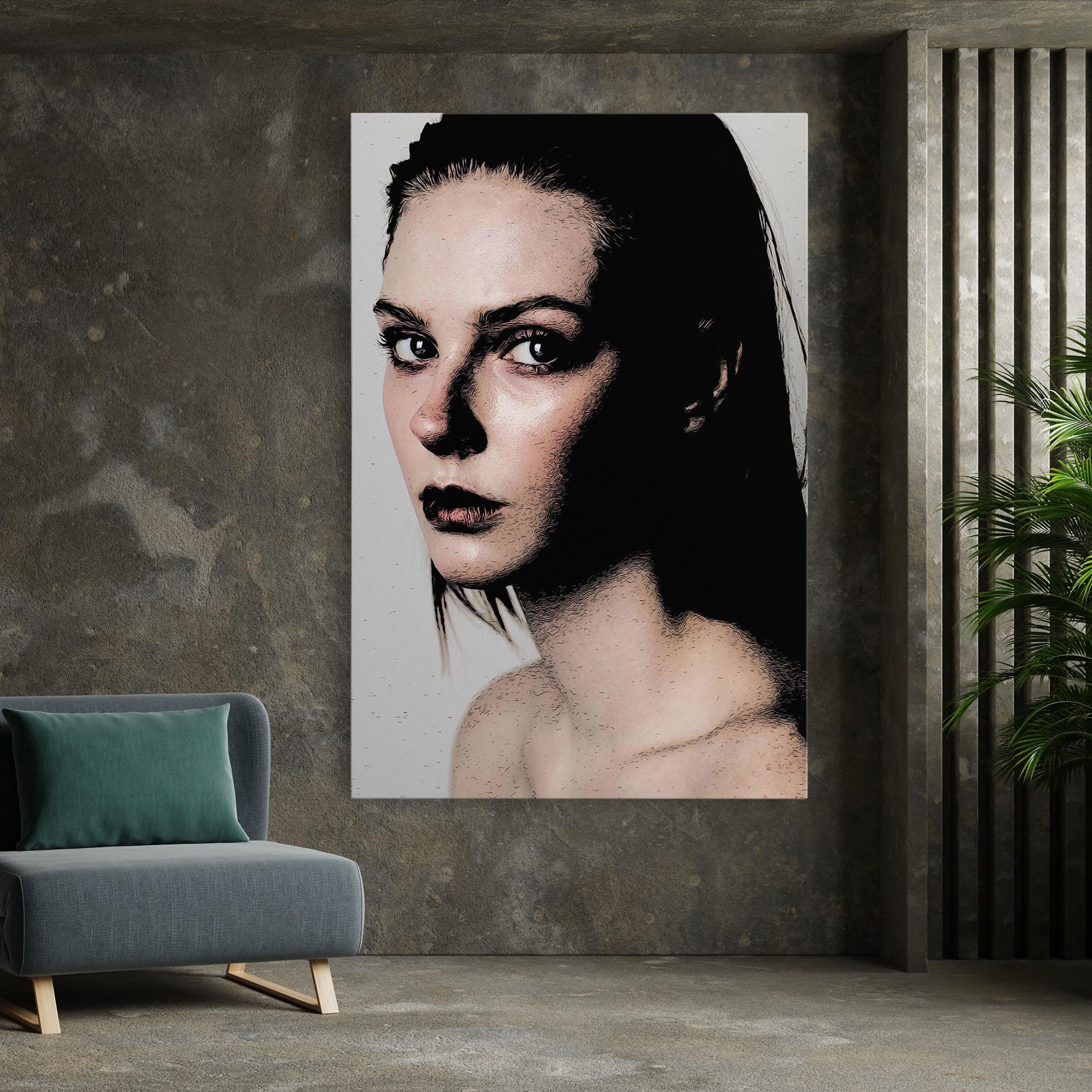 Tablou Canvas Big Eyes Portrait mockup 7