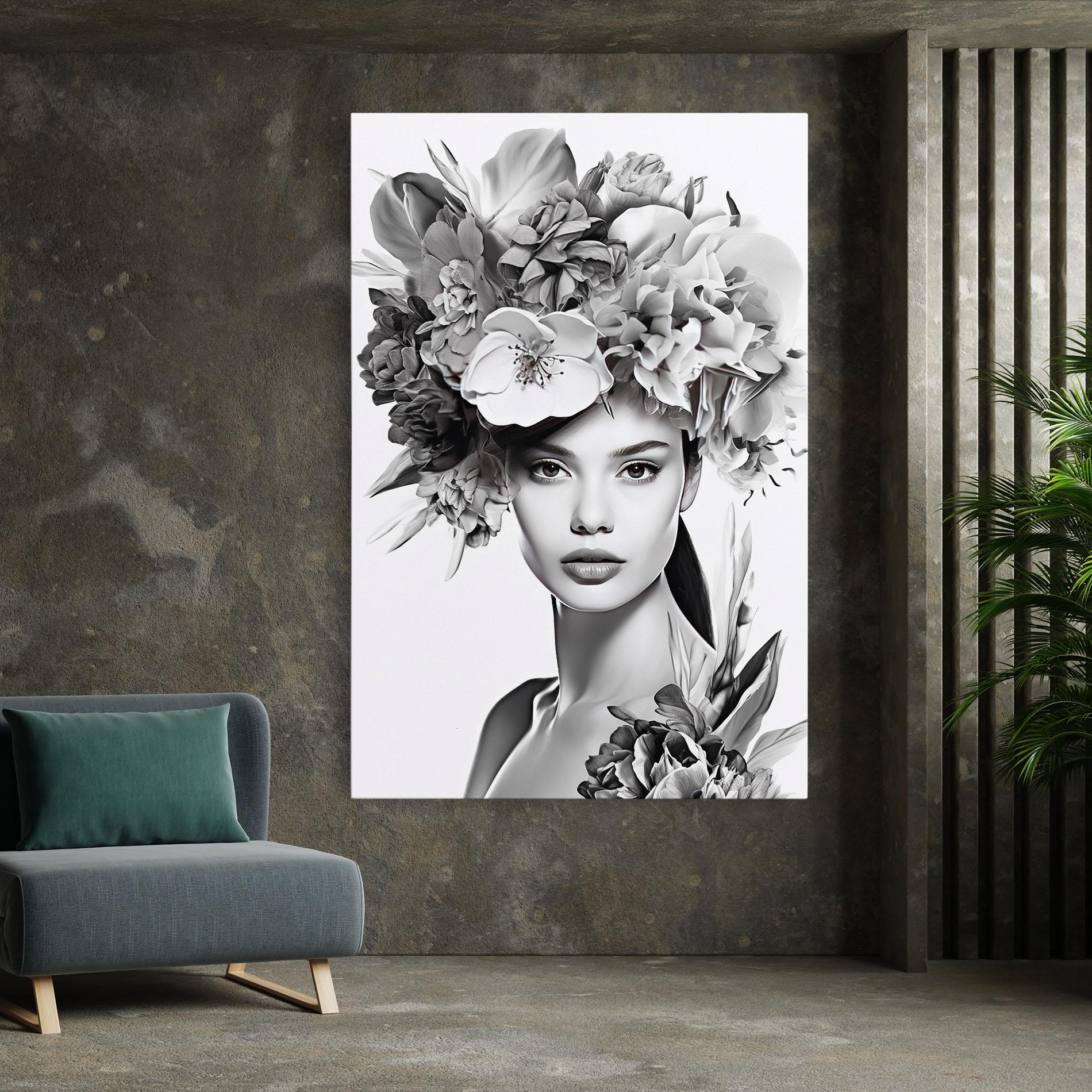 Tablou Canvas Flower Crown Woman mockup 7