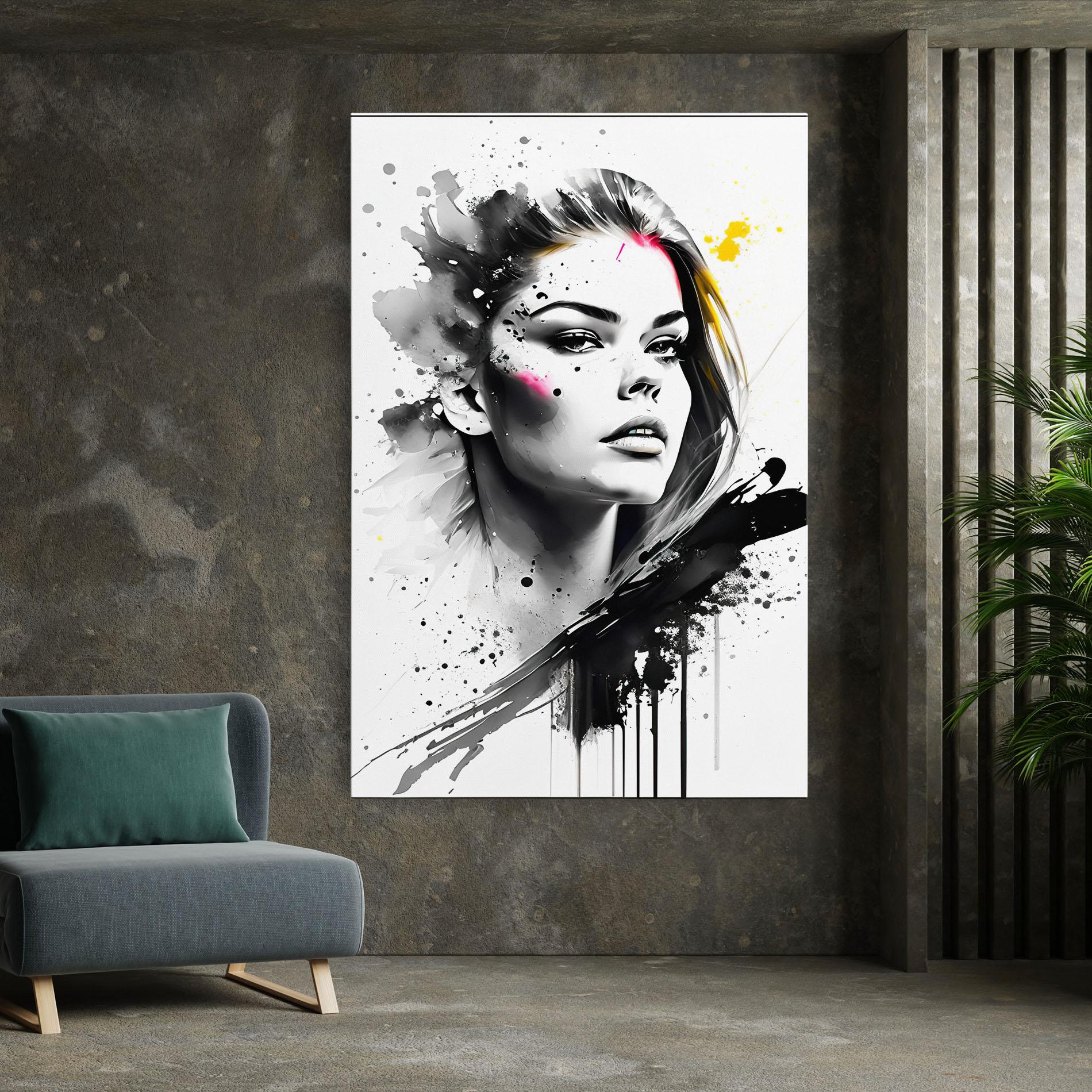 Tablou Canvas Ink Splash Portrait mockup 7