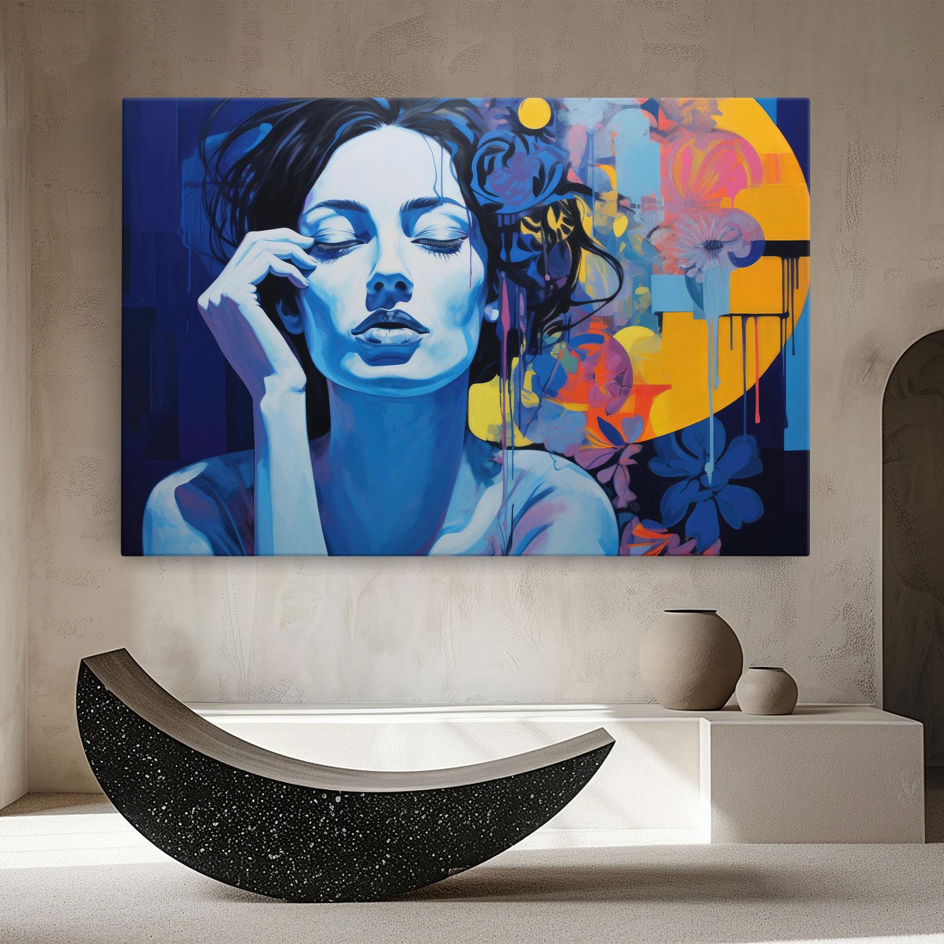 Tablou Canvas Photographic Blue Image mockup 8