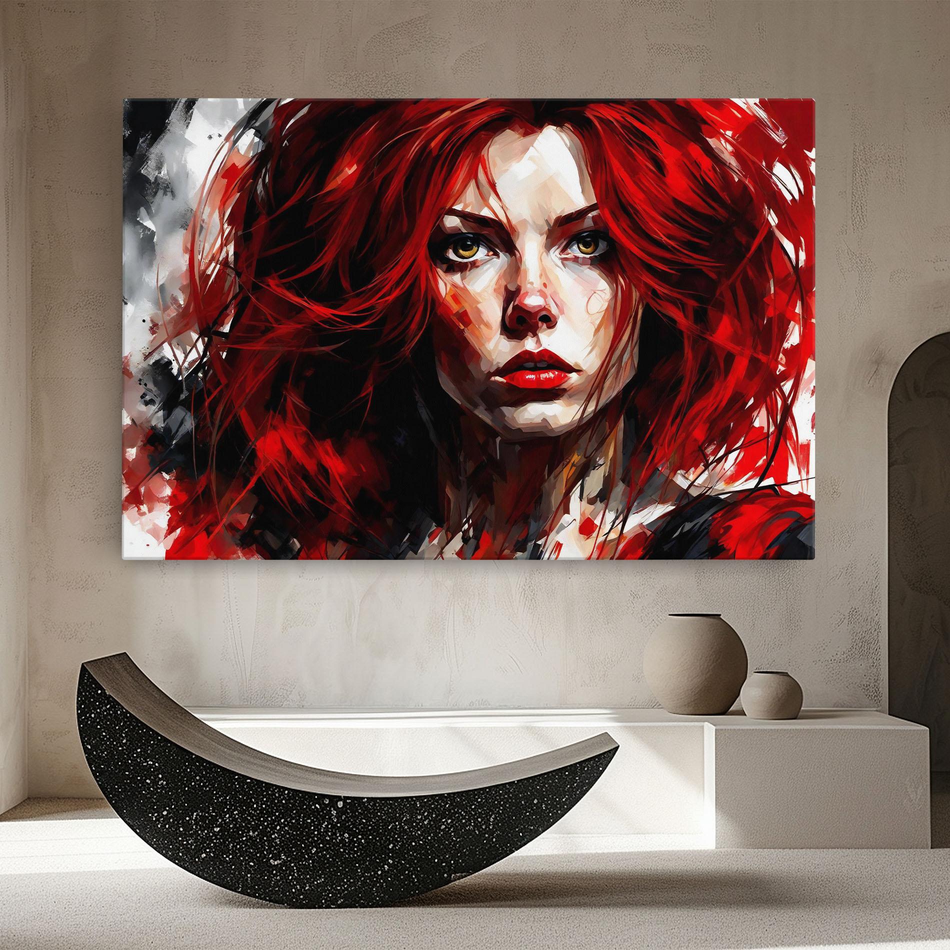 Tablou Canvas Red Hair Smoky Eyes mockup 8