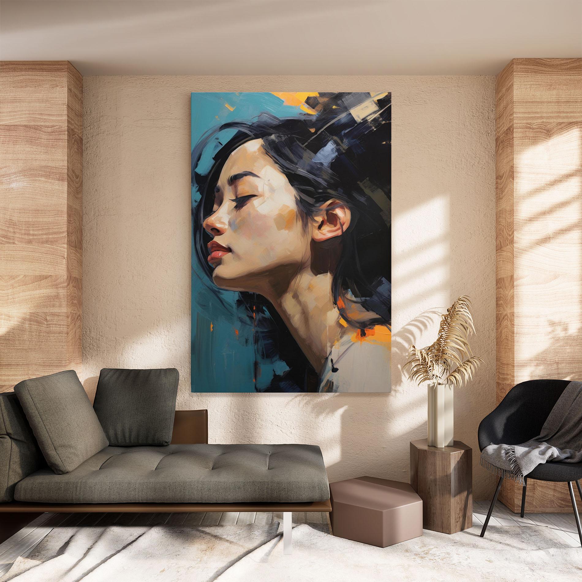 Tablou Canvas Acrylic Asian Portrait mockup 8