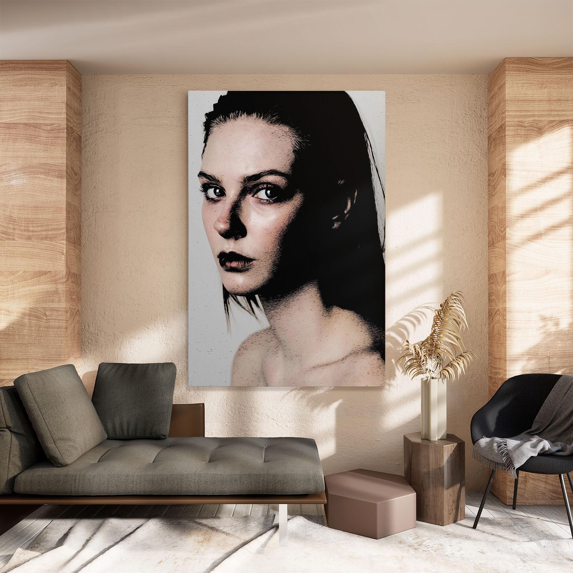 Tablou Canvas Big Eyes Portrait mockup 8