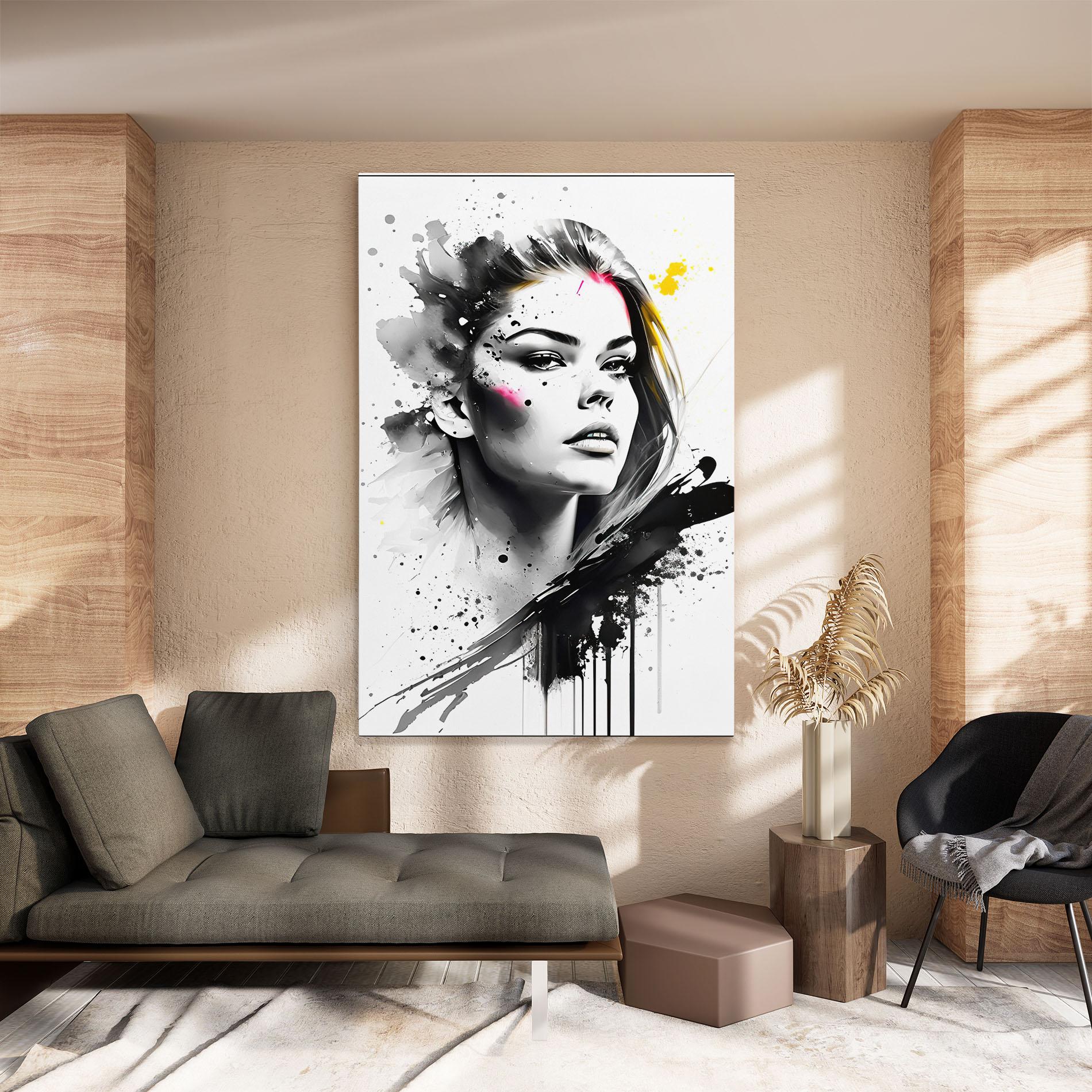 Tablou Canvas Ink Splash Portrait mockup 8