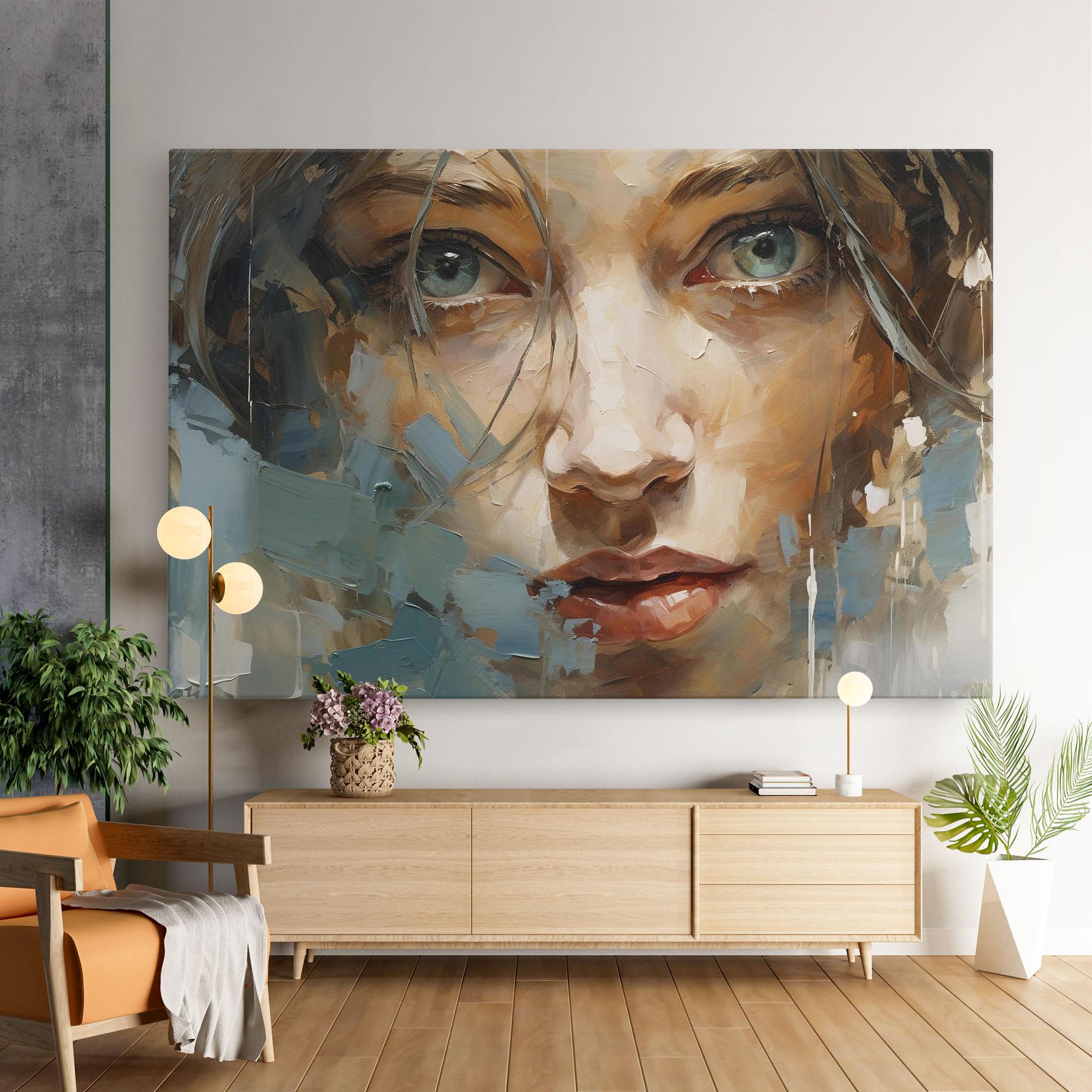 Tablou Canvas Expressive Portrait mockup 9