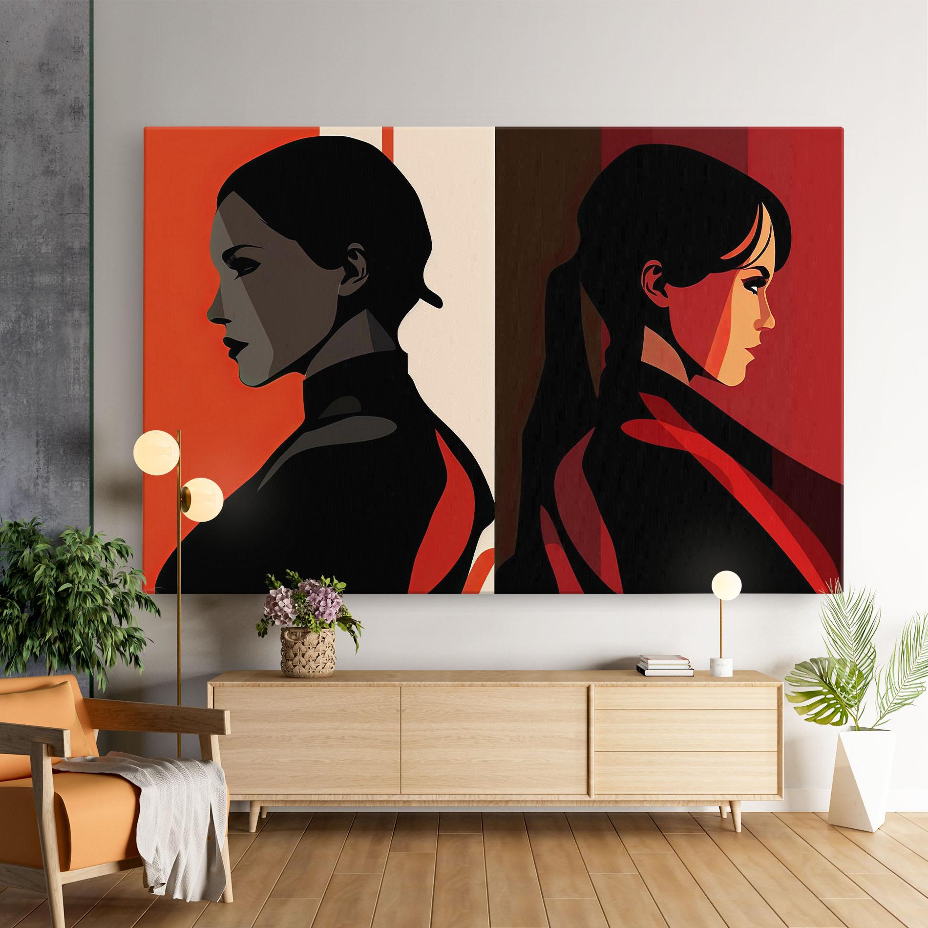 Tablou Canvas Graphical Portrait mockup 9