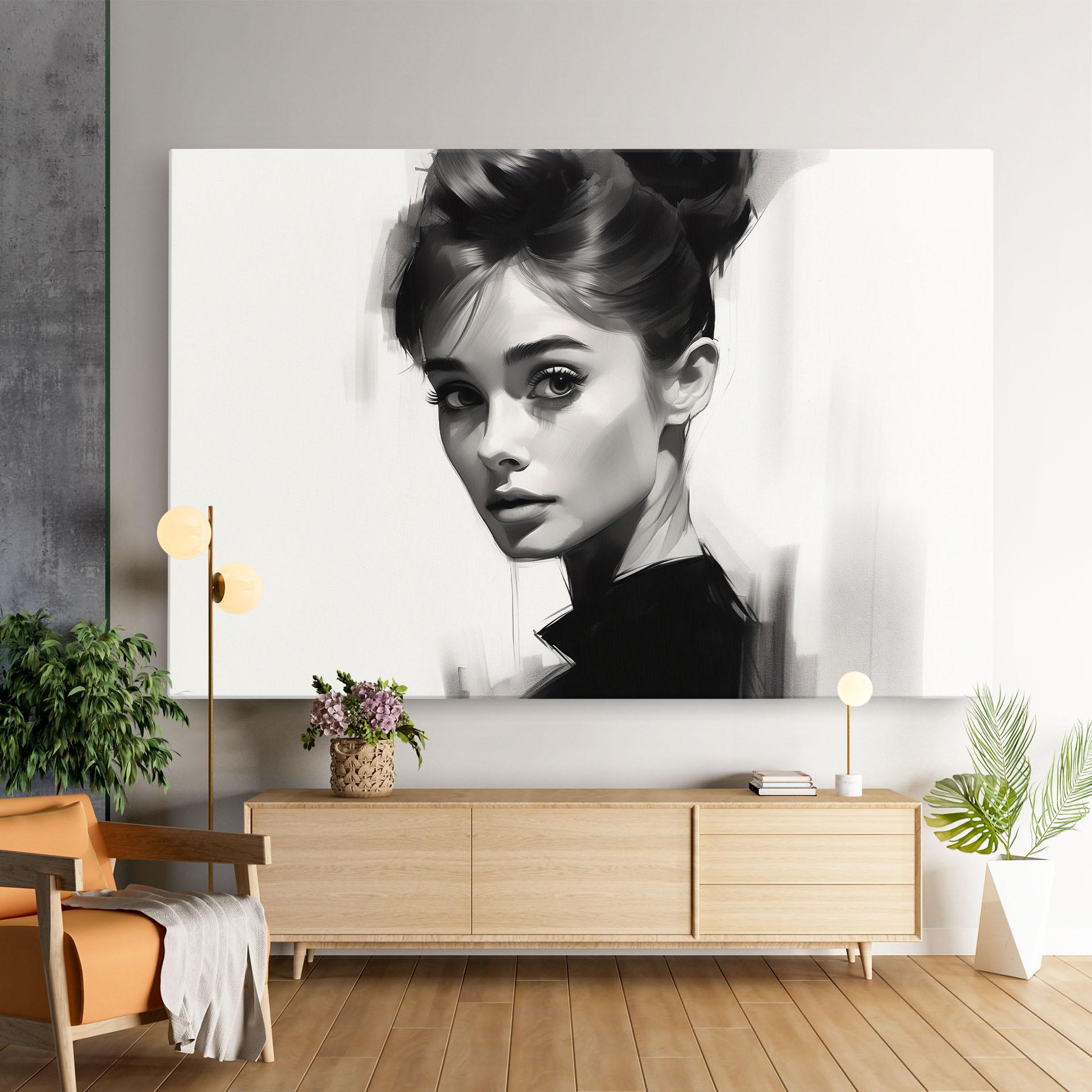 Tablou Canvas Hepburn Portrait mockup 9