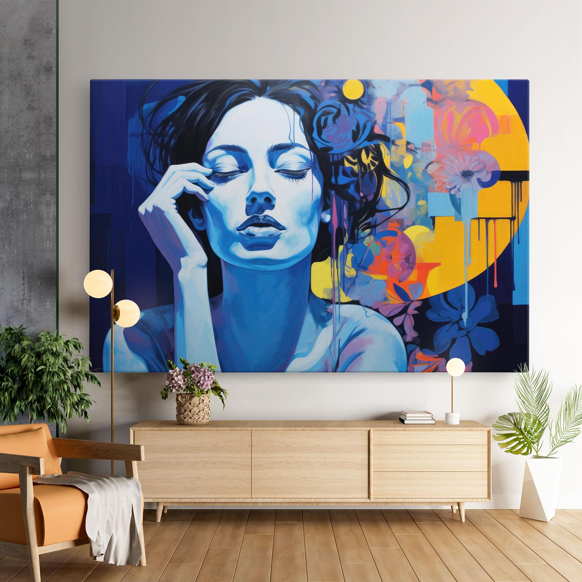 Tablou Canvas Photographic Blue Image mockup 9