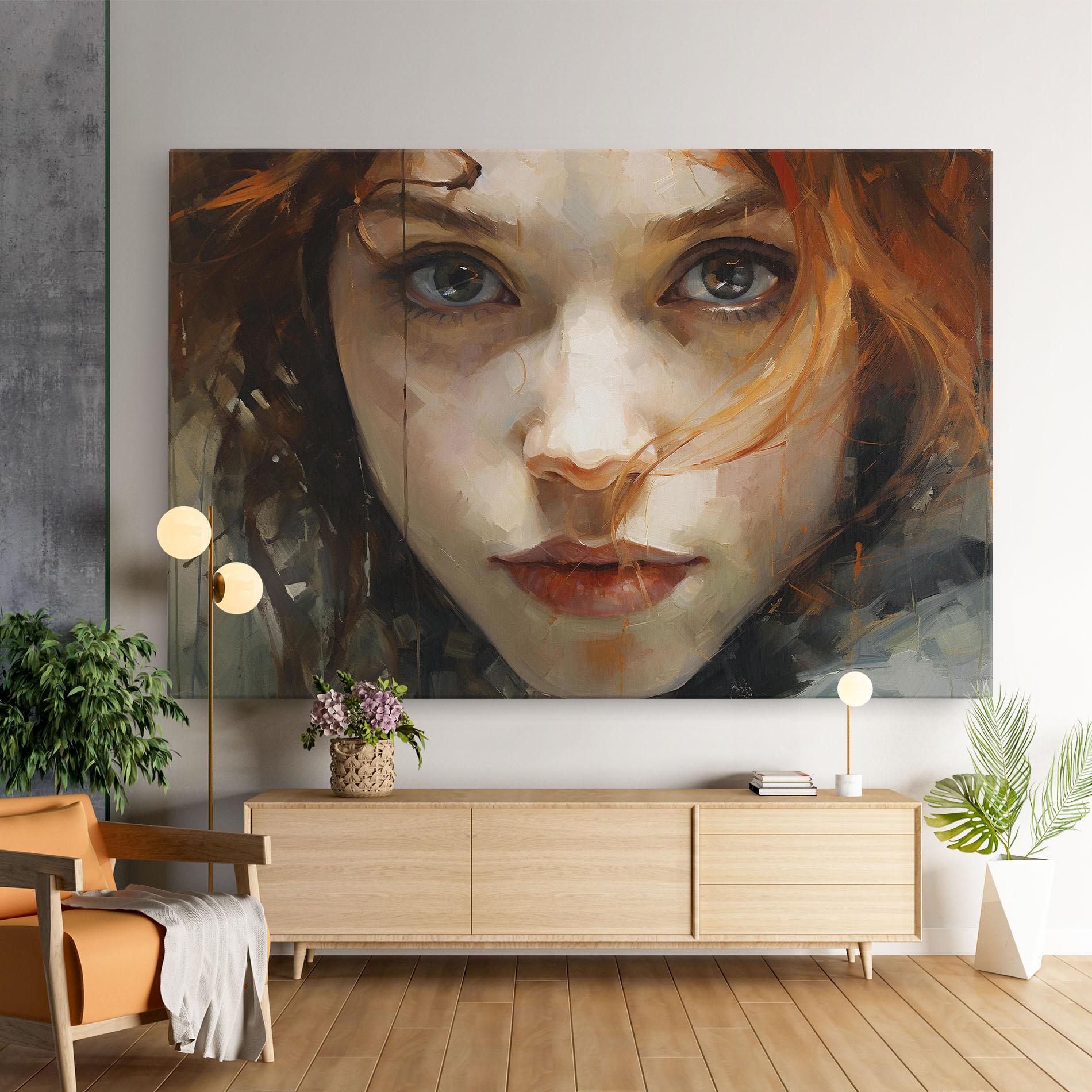 Tablou Canvas Portrait Oil Painting mockup 9
