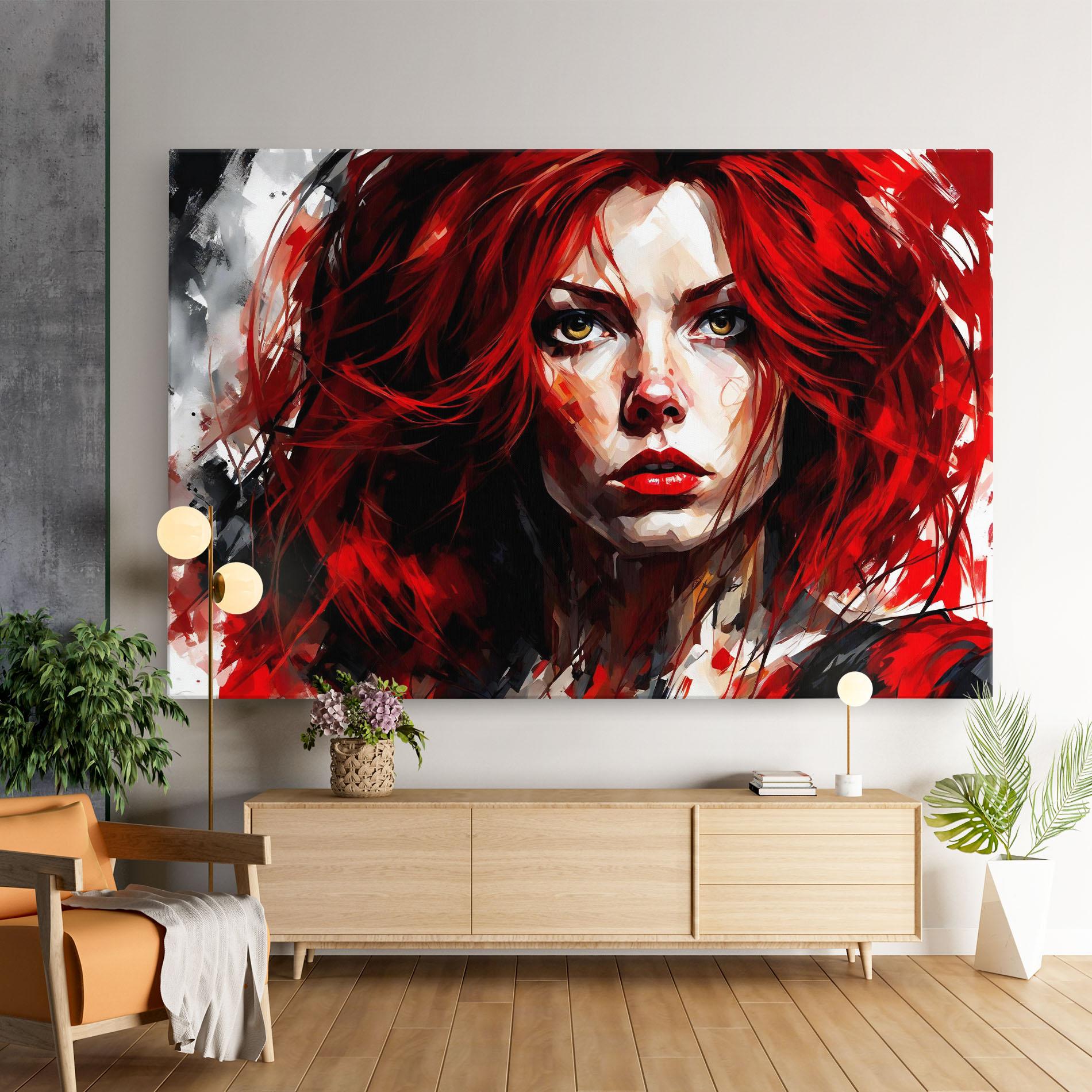 Tablou Canvas Red Hair Smoky Eyes mockup 9