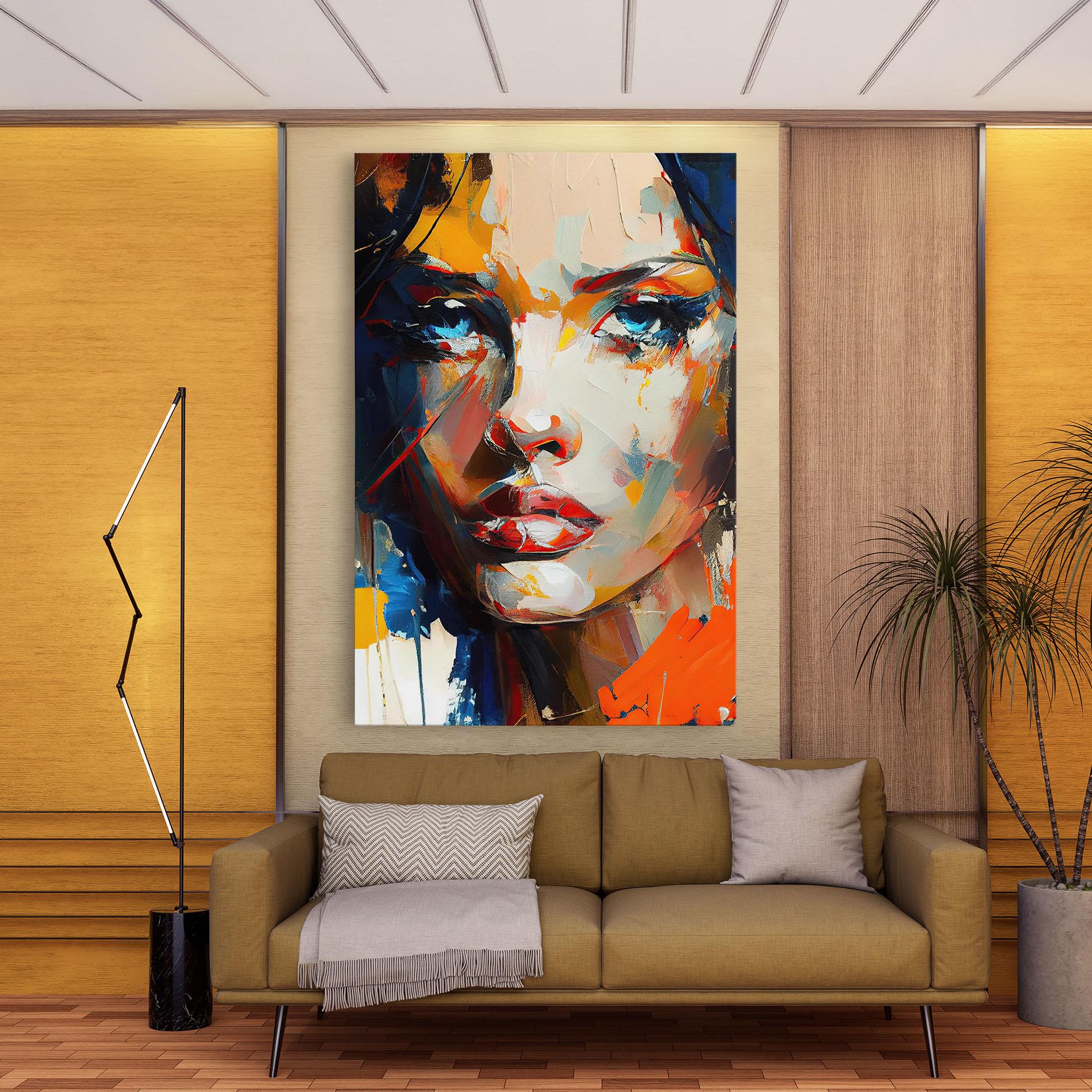 Tablou Canvas Beautiful Brunette Woman mockup 9