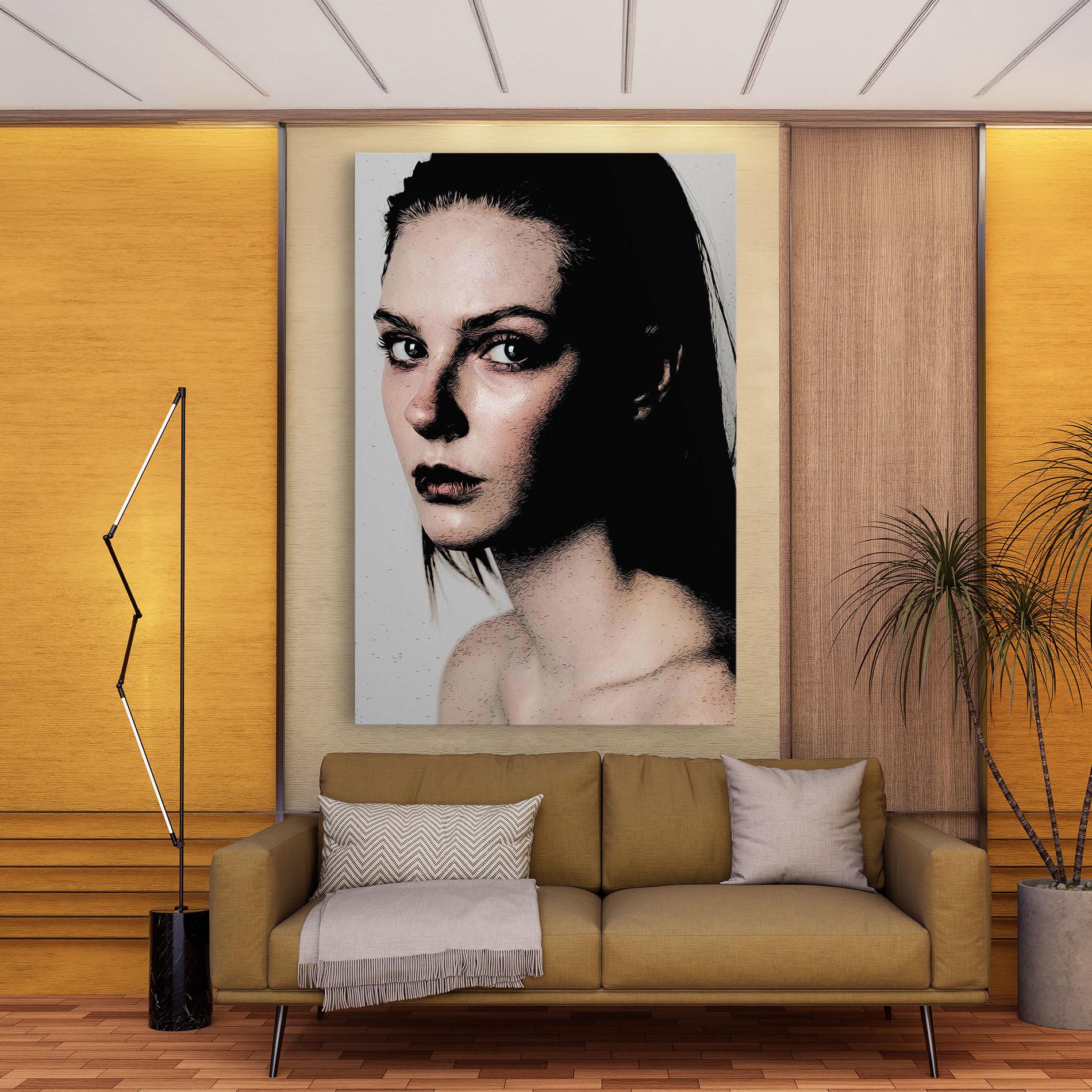 Tablou Canvas Big Eyes Portrait mockup 9