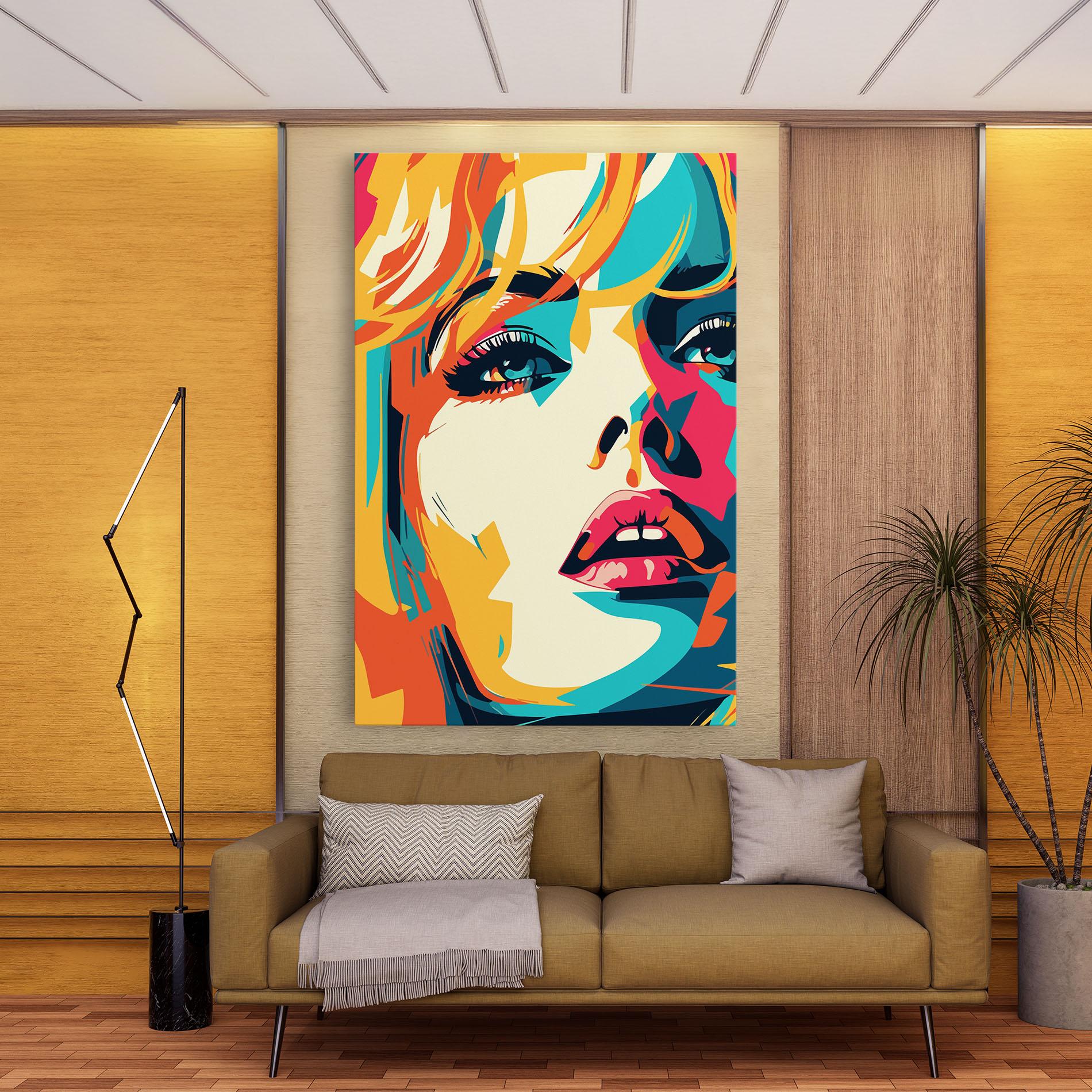 Tablou Canvas Blonde Girl Portrait mockup 9