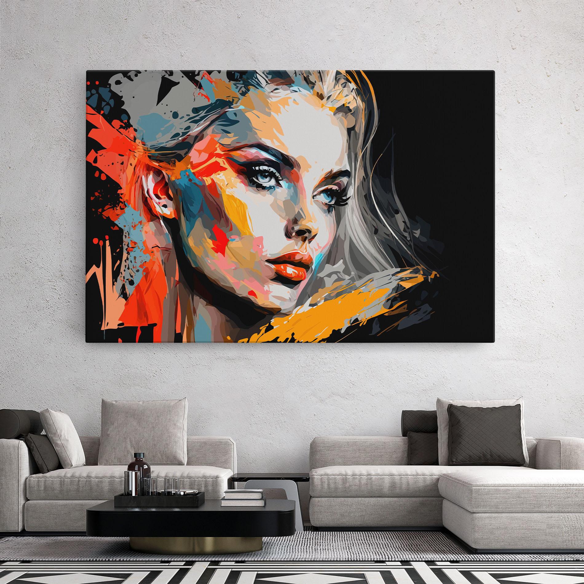 Tablou Canvas Blue Eye Face mockup 2