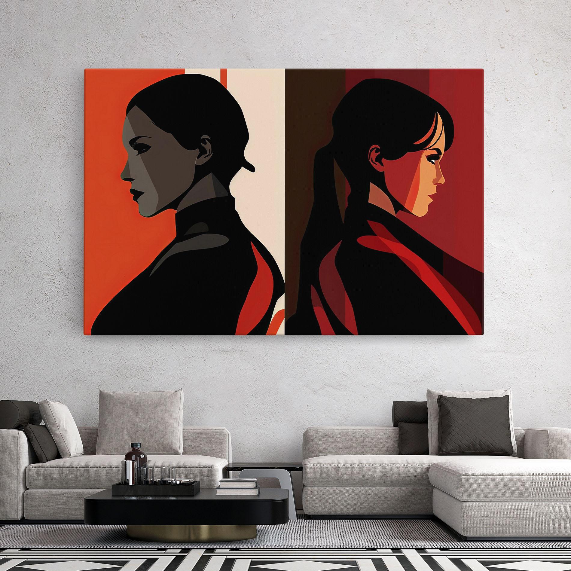 Tablou Canvas Graphical Portrait mockup 2