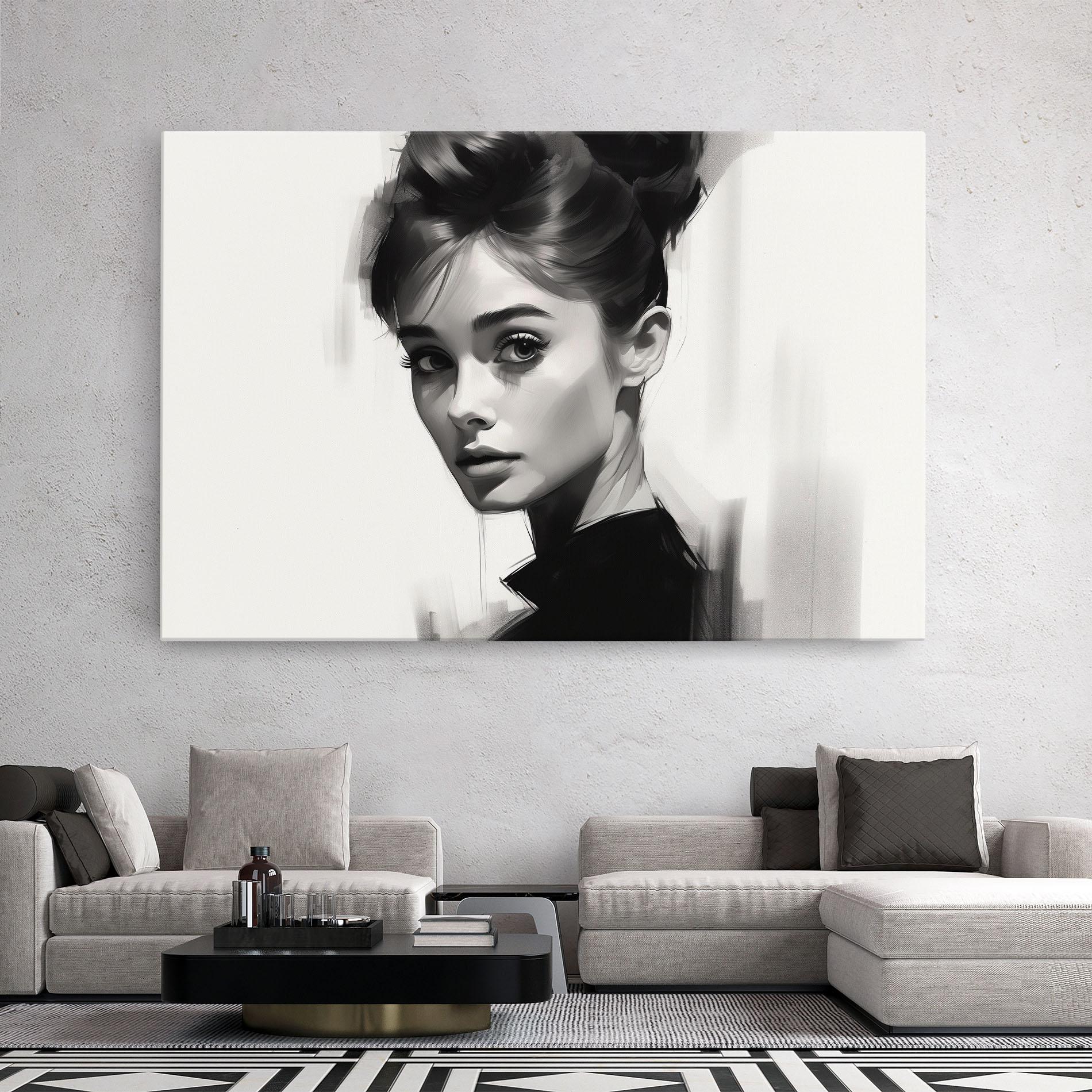 Tablou Canvas Hepburn Portrait mockup 2