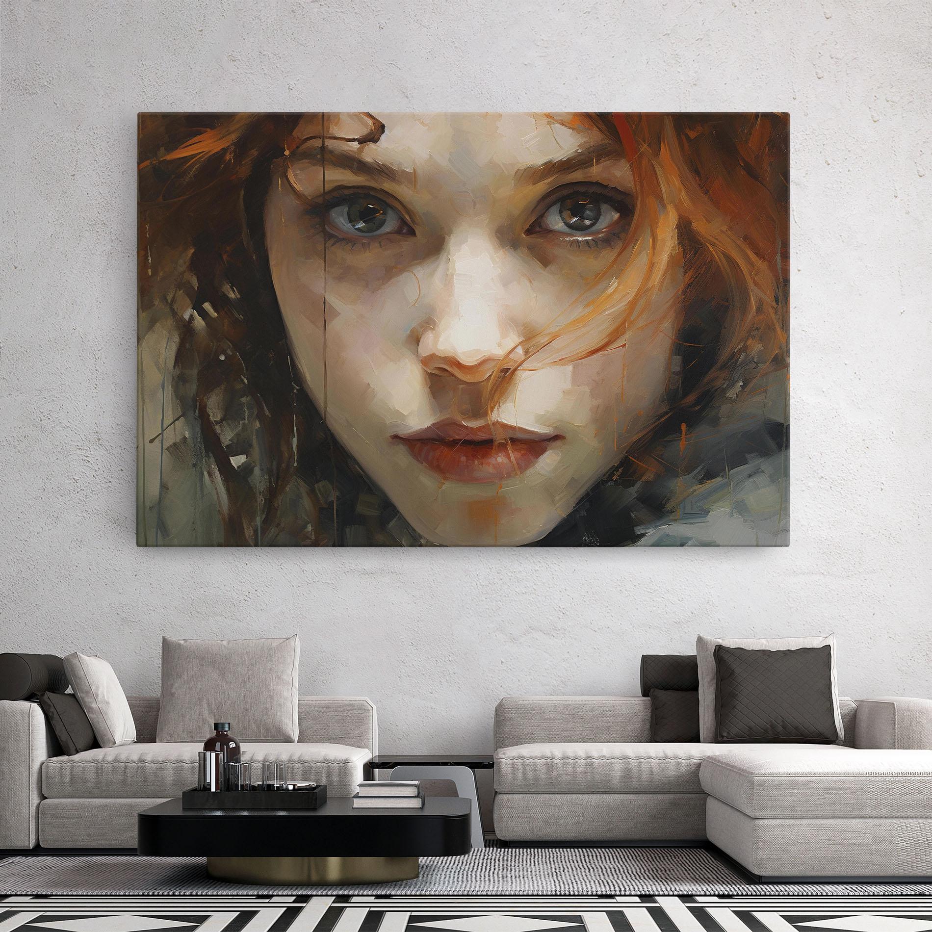 Tablou Canvas Portrait Oil Painting mockup 2
