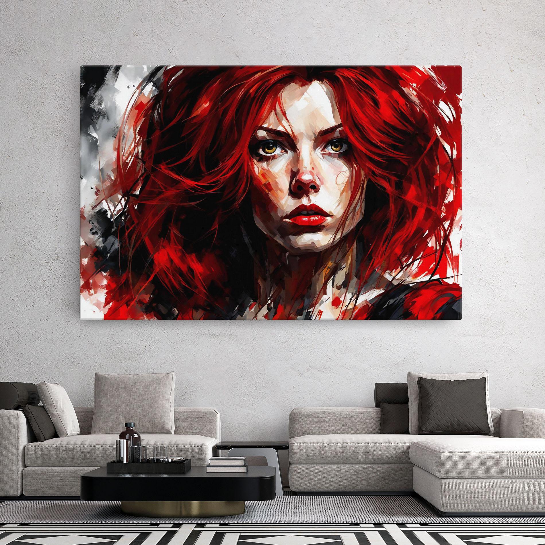 Tablou Canvas Red Hair Smoky Eyes mockup 2