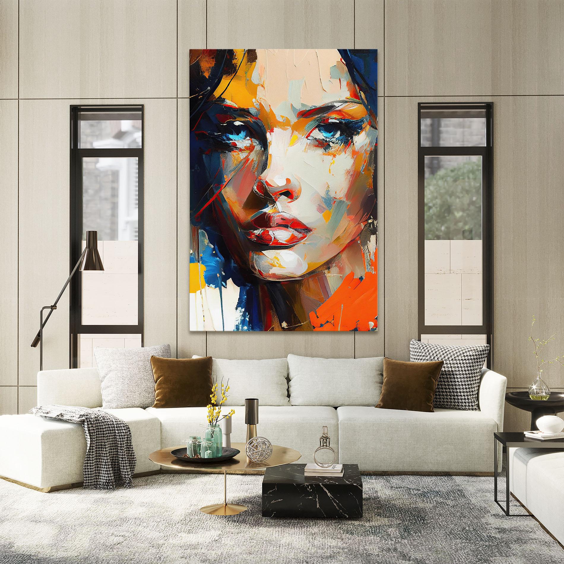 Tablou Canvas Beautiful Brunette Woman mockup 2