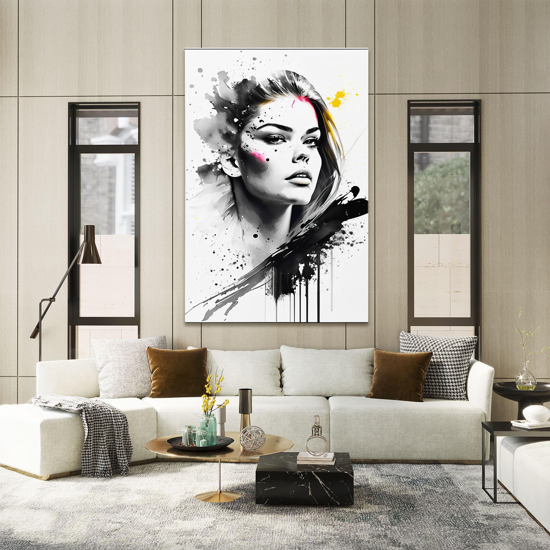 Tablou Canvas Ink Splash Portrait mockup 2