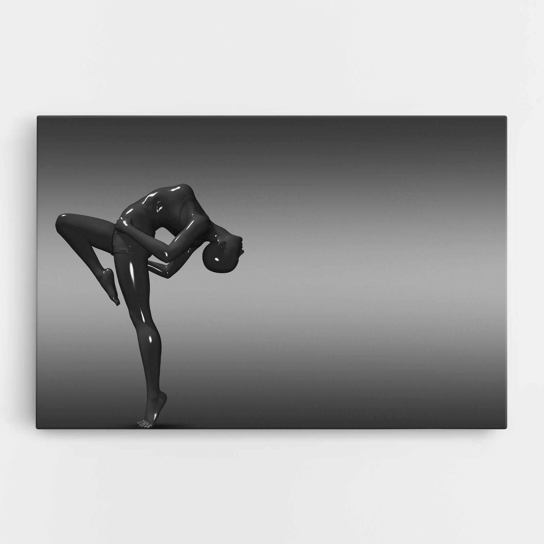 Tablou Canvas Black Glossy Female Dancer mockup 0