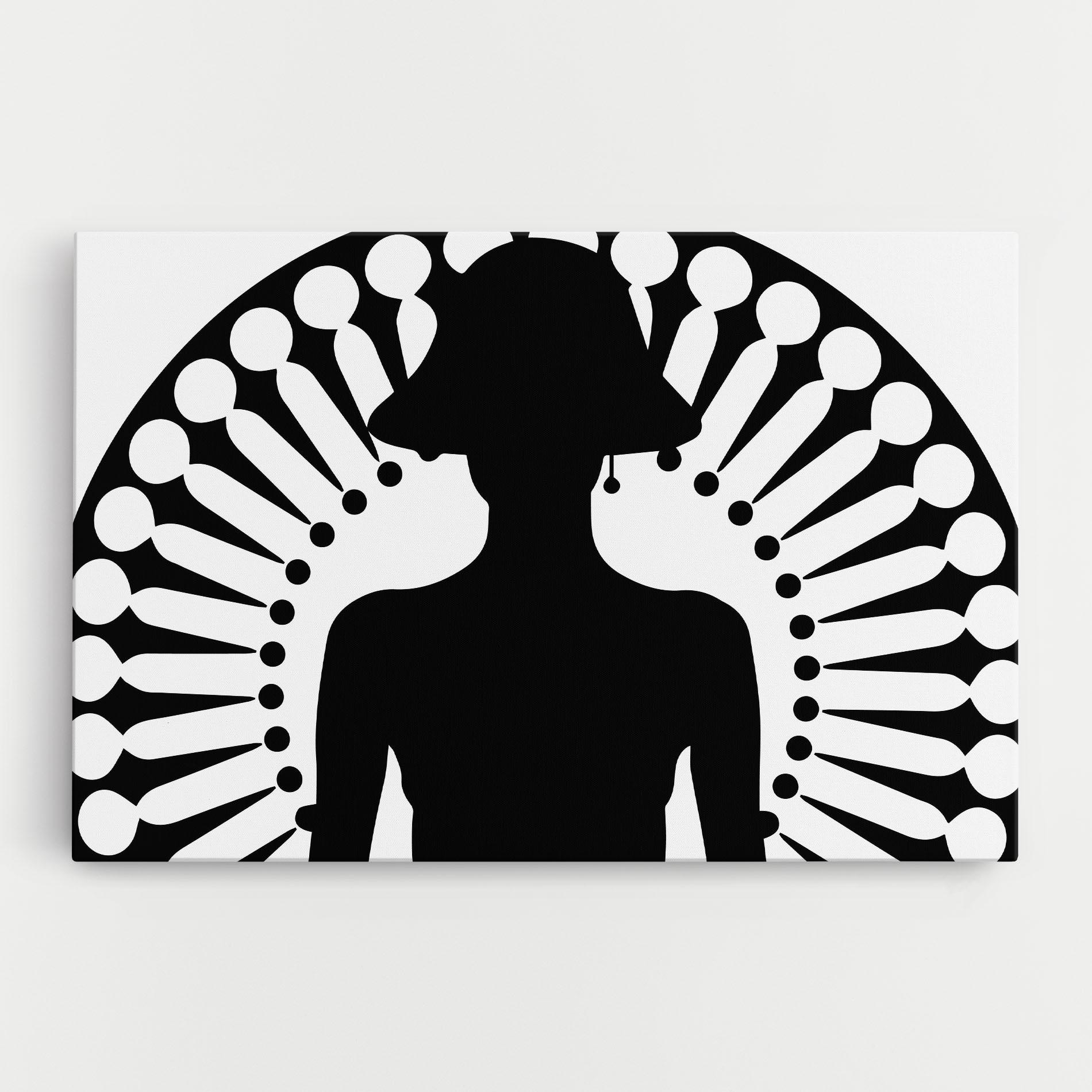 Tablou Canvas Black Shilouette Lady mockup 0