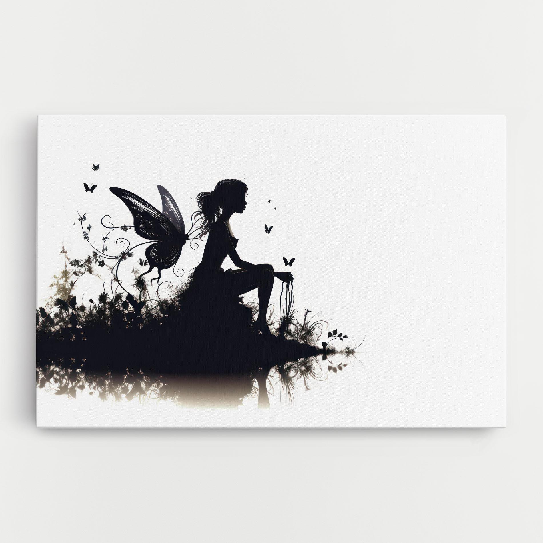 Tablou Canvas Butterfly Woman Shilouette mockup 0