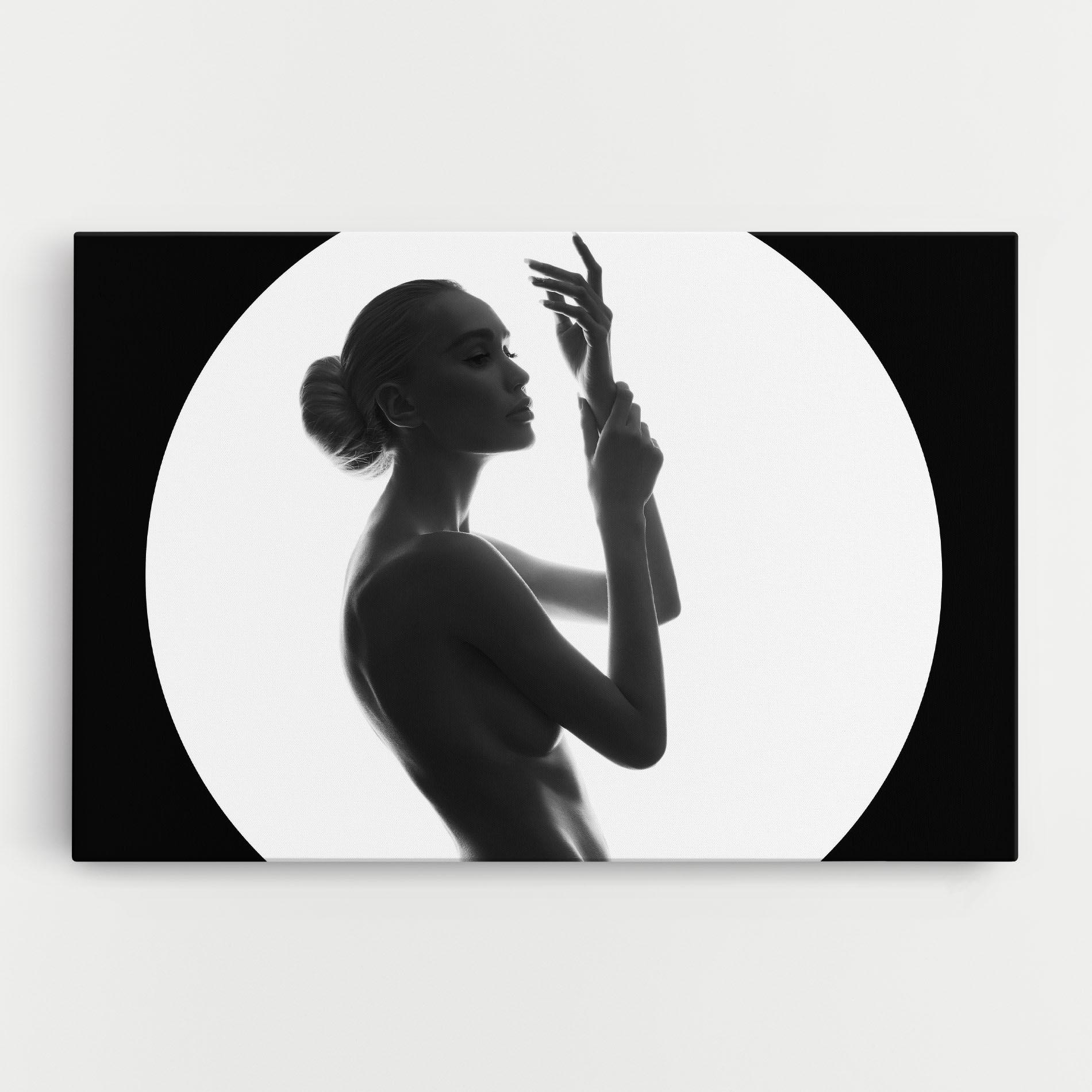 Tablou Canvas Circle Woman Body mockup 0