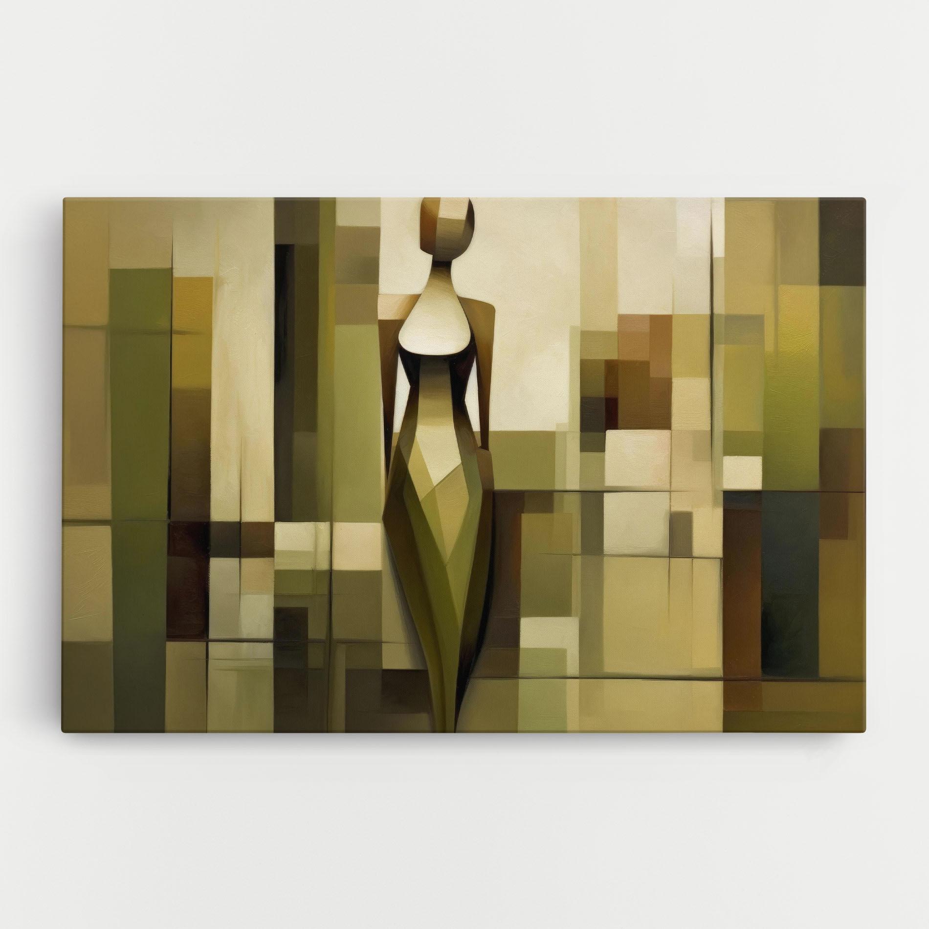 Tablou Canvas Olive Green Shilouete mockup 0
